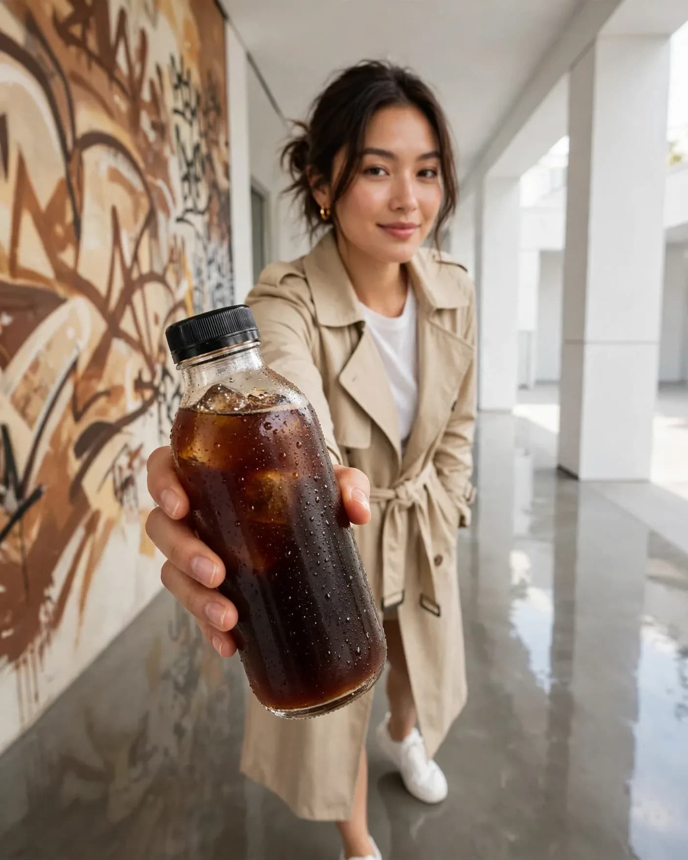 Cold Brew Coffee Lifestyle Beverage Campaign — Premium Product Advertisement Poster | Editable AI Prompt