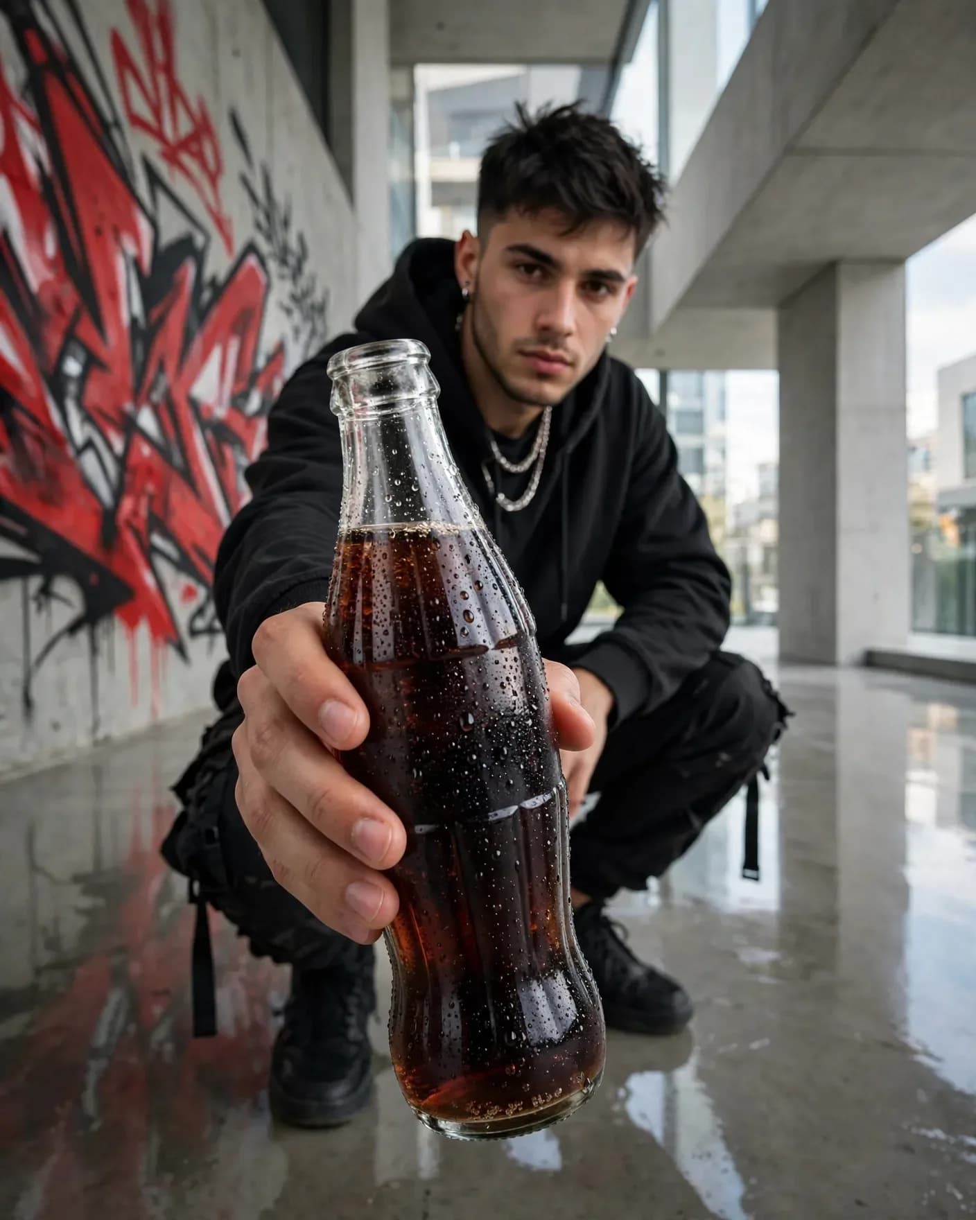 Cola Lifestyle Beverage Campaign — Premium Product Advertisement Poster | Editable AI Prompt