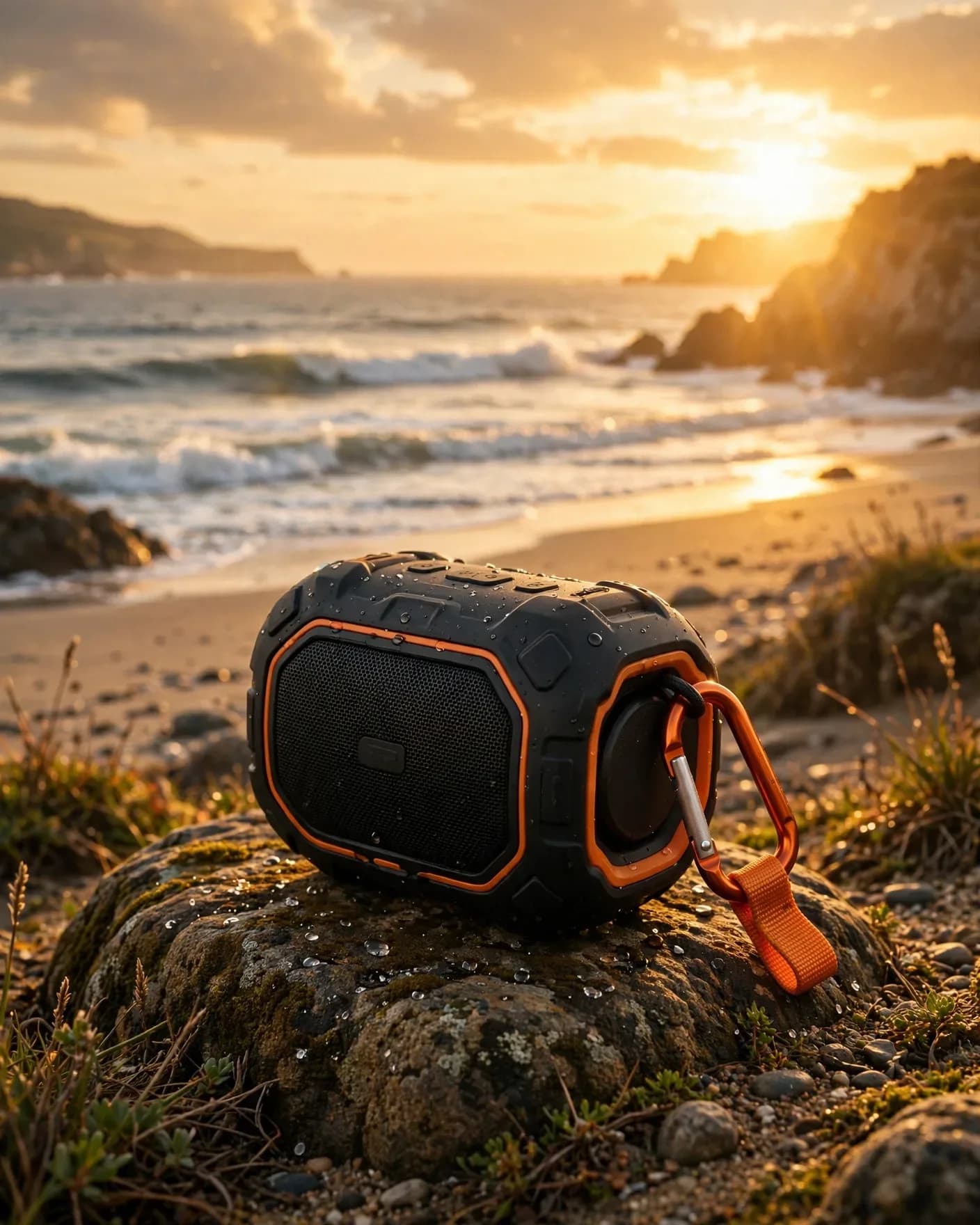 Play Sweden Bluetooth Speaker Adventure Campaign — Premium Electronics Brand Poster | Editable AI Prompt