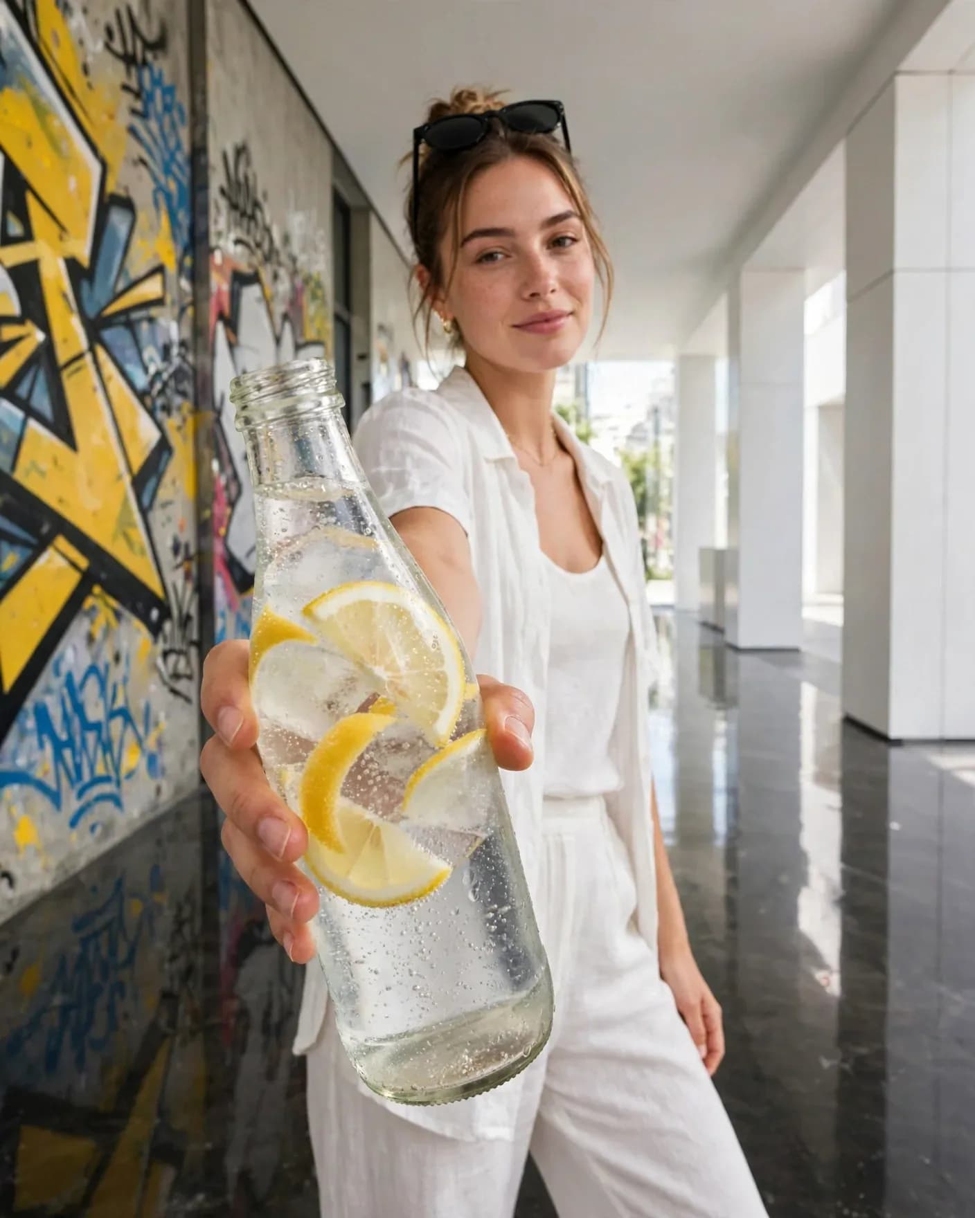 Sparkling Water Lifestyle Beverage Campaign — Premium Product Advertisement Poster | Editable AI Prompt