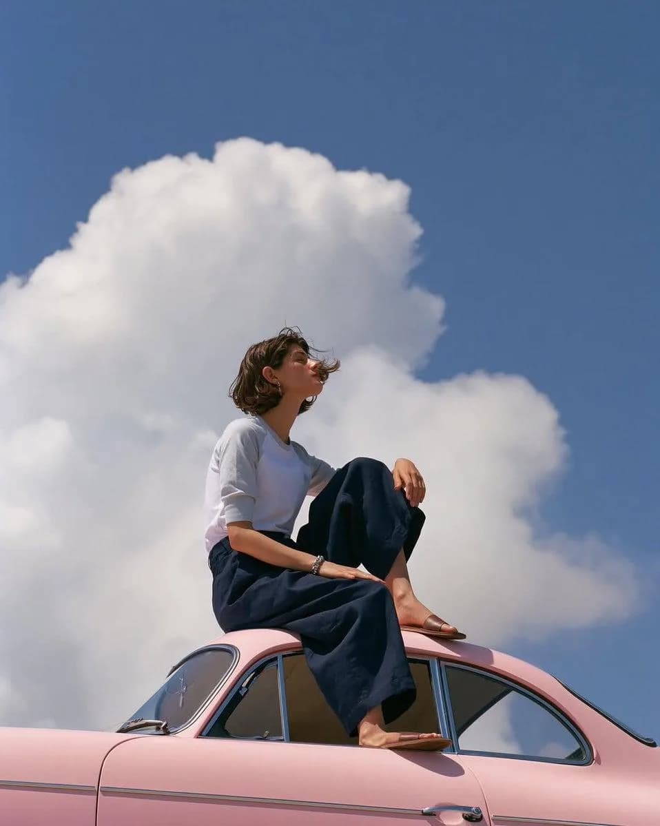 Dreamlike Vintage Porsche Fashion Editorial AI Prompt