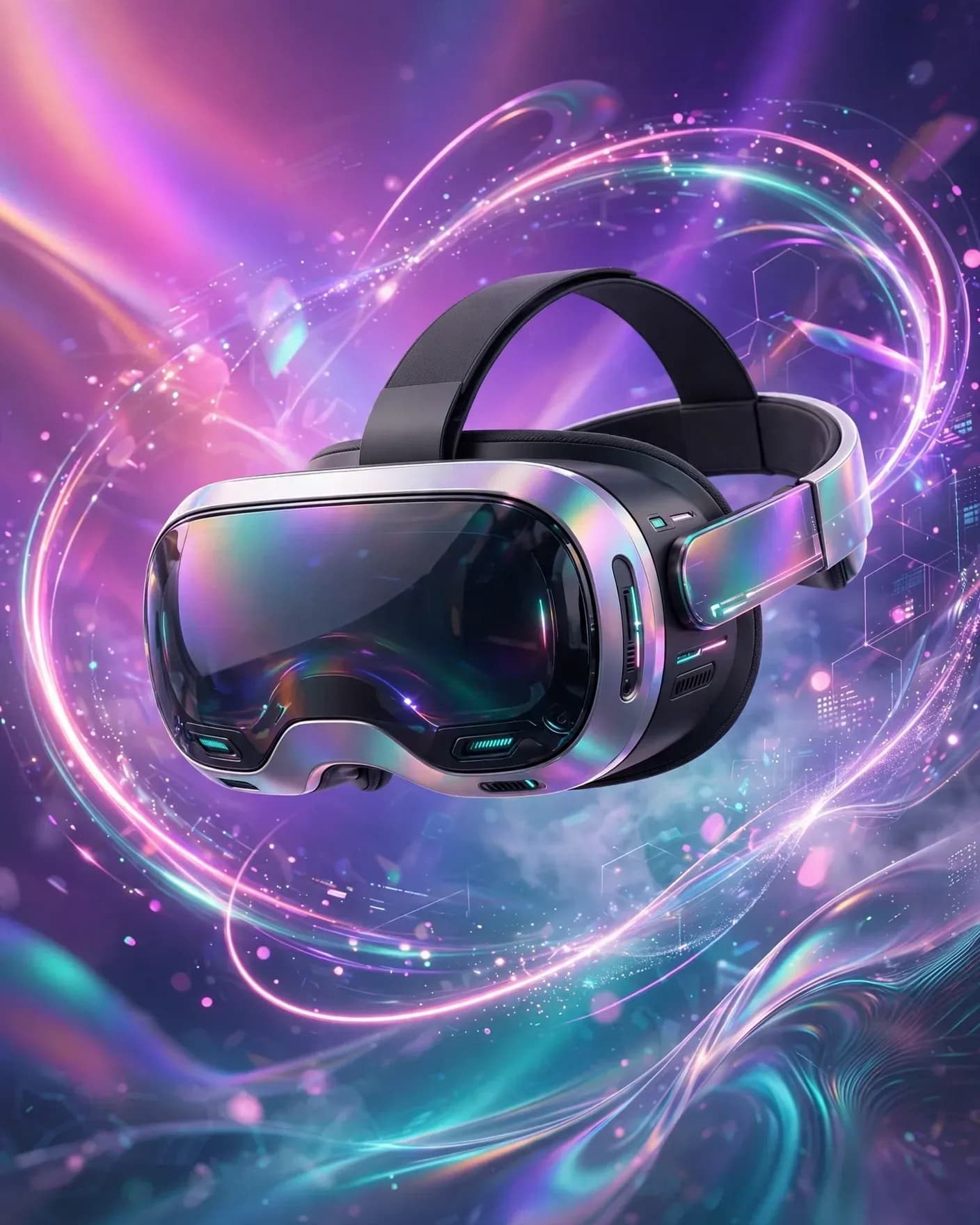 Enter USA VR Headset Metaverse Campaign — Premium Electronics Brand Poster | Editable AI Prompt