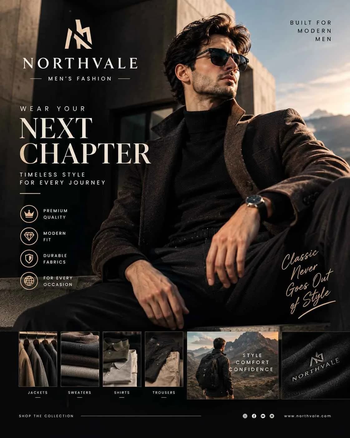 Premium Fashion Brand Advertising Poster — Editable AI Prompt