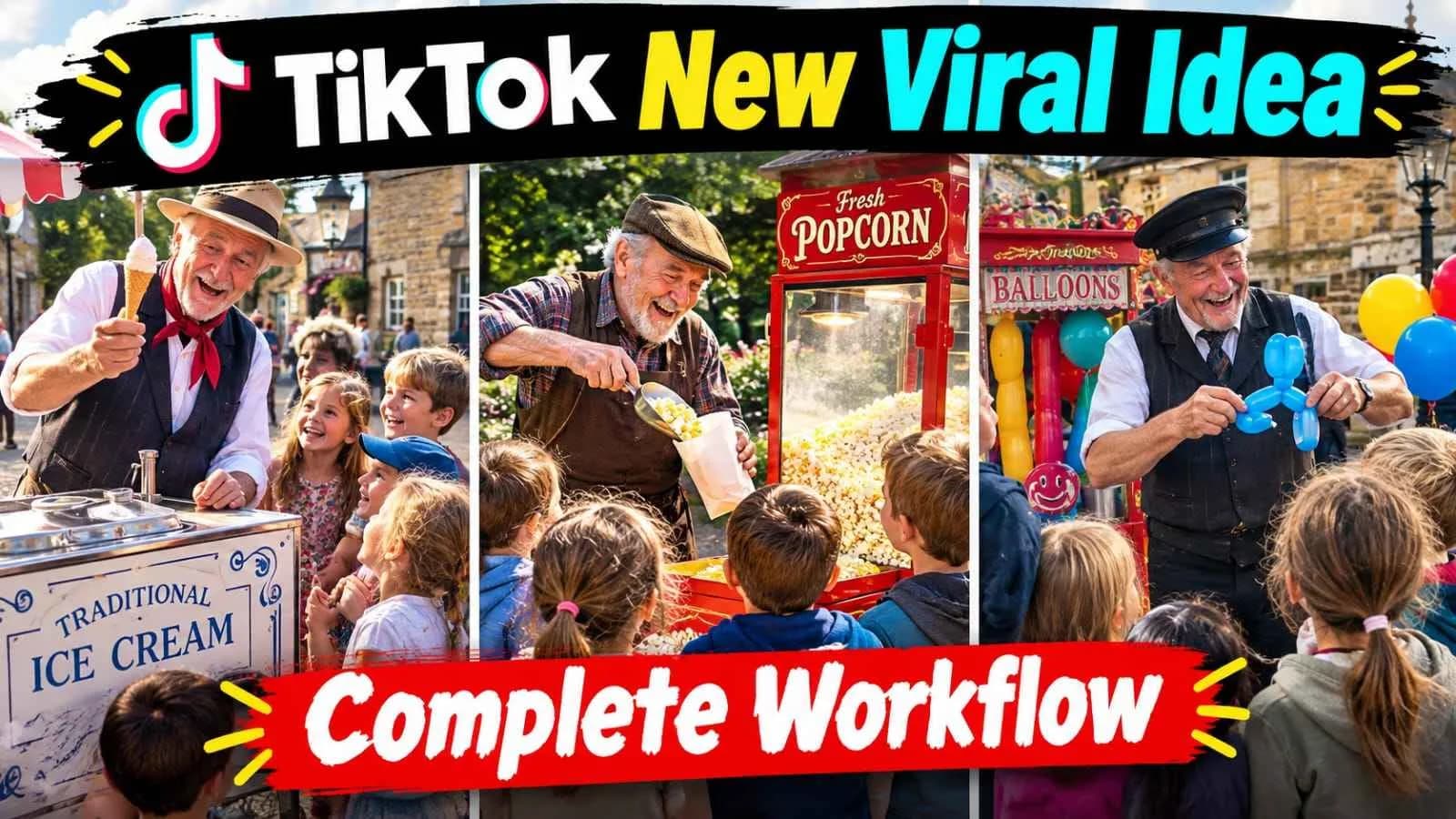 Old Man Street Vendor Videos — New Viral TikTok Idea | Complete Workflow