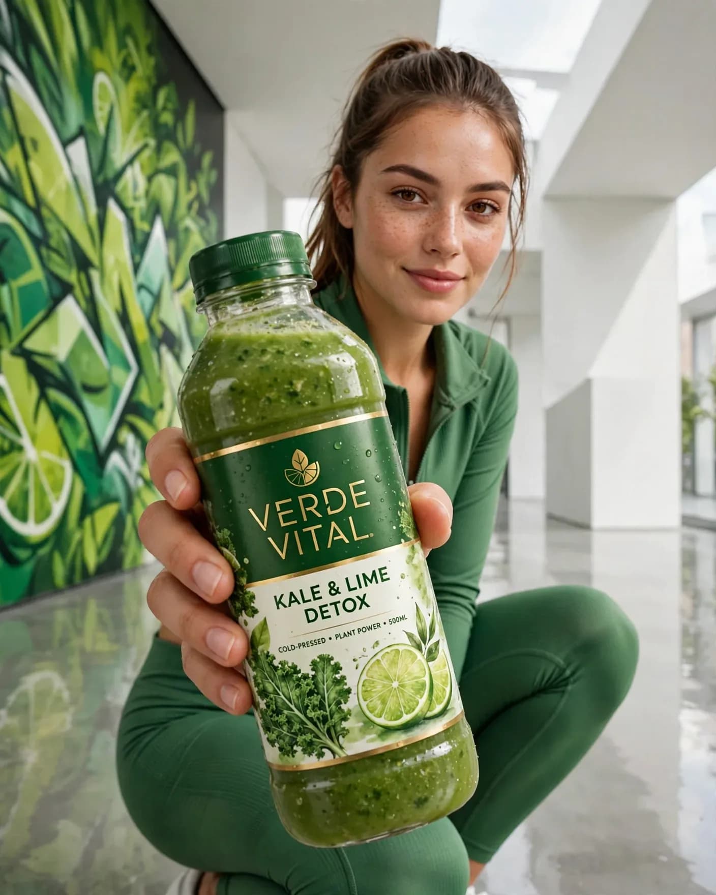 Detox Smoothie Lifestyle Beverage Campaign — Premium Product Advertisement Poster | Editable AI Prompt