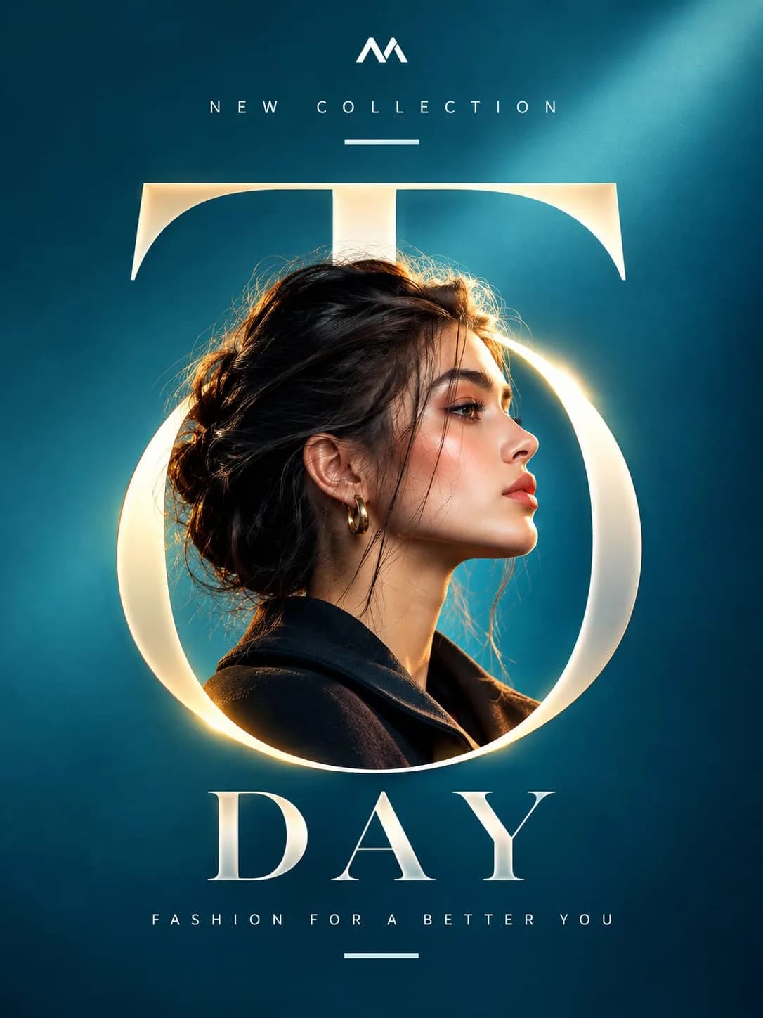 Luxury Fashion Letterform Brand Campaign Poster AI Prompt