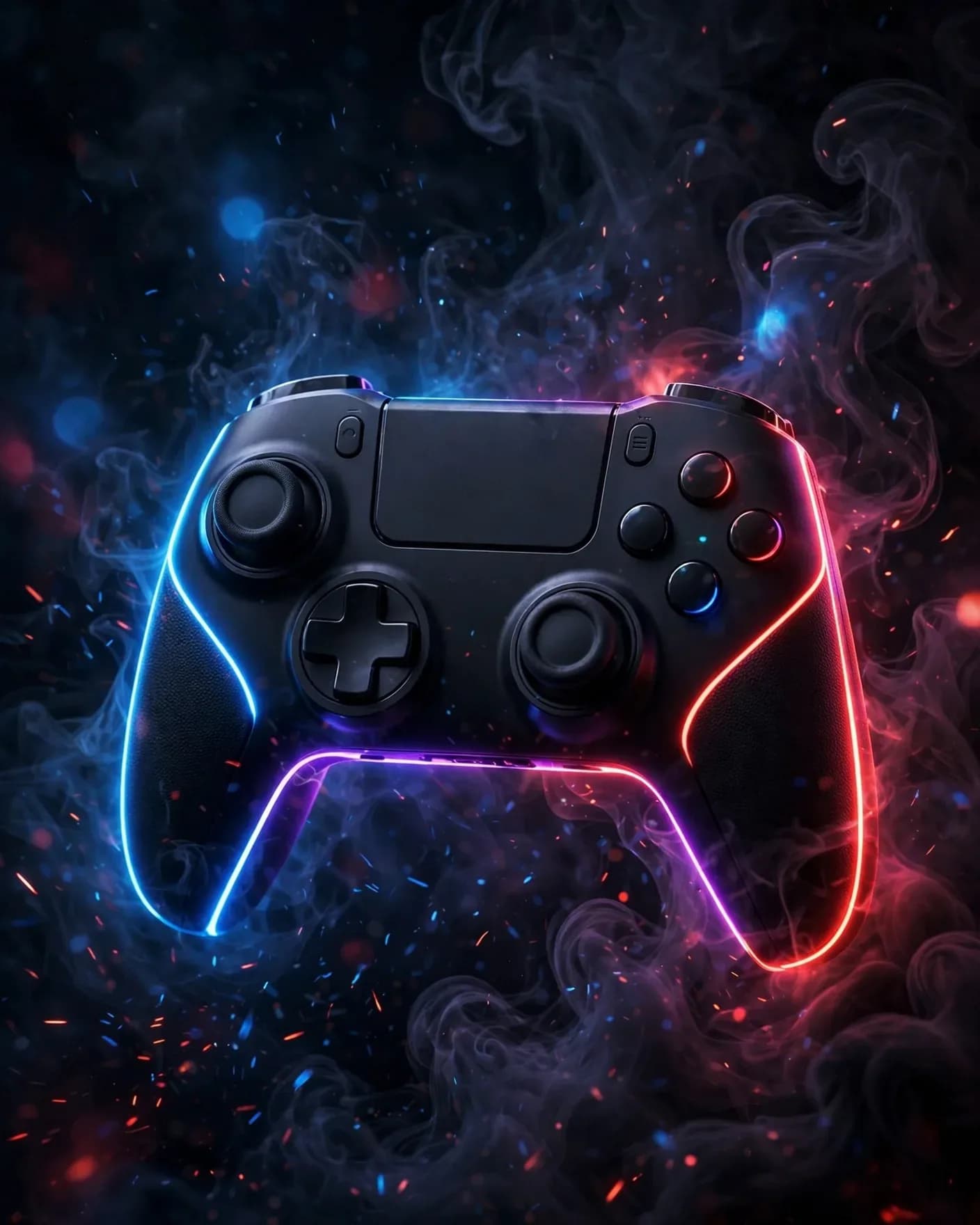 Game Japan Controller Neon Campaign — Premium Electronics Brand Poster | Editable AI Prompt