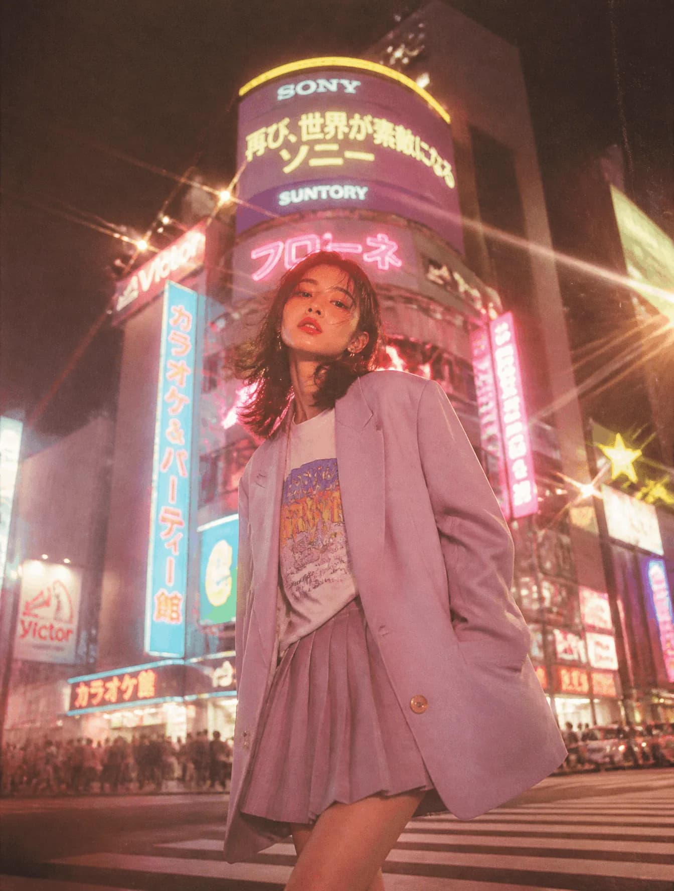 Dreamy Tokyo Neon Night Portrait AI Prompt