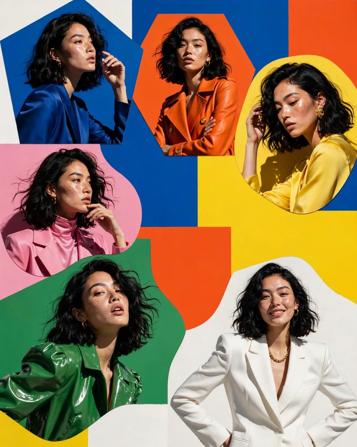 Color-Panel Pop Editorial Prompt — Gallery Campaign Look (4:5)