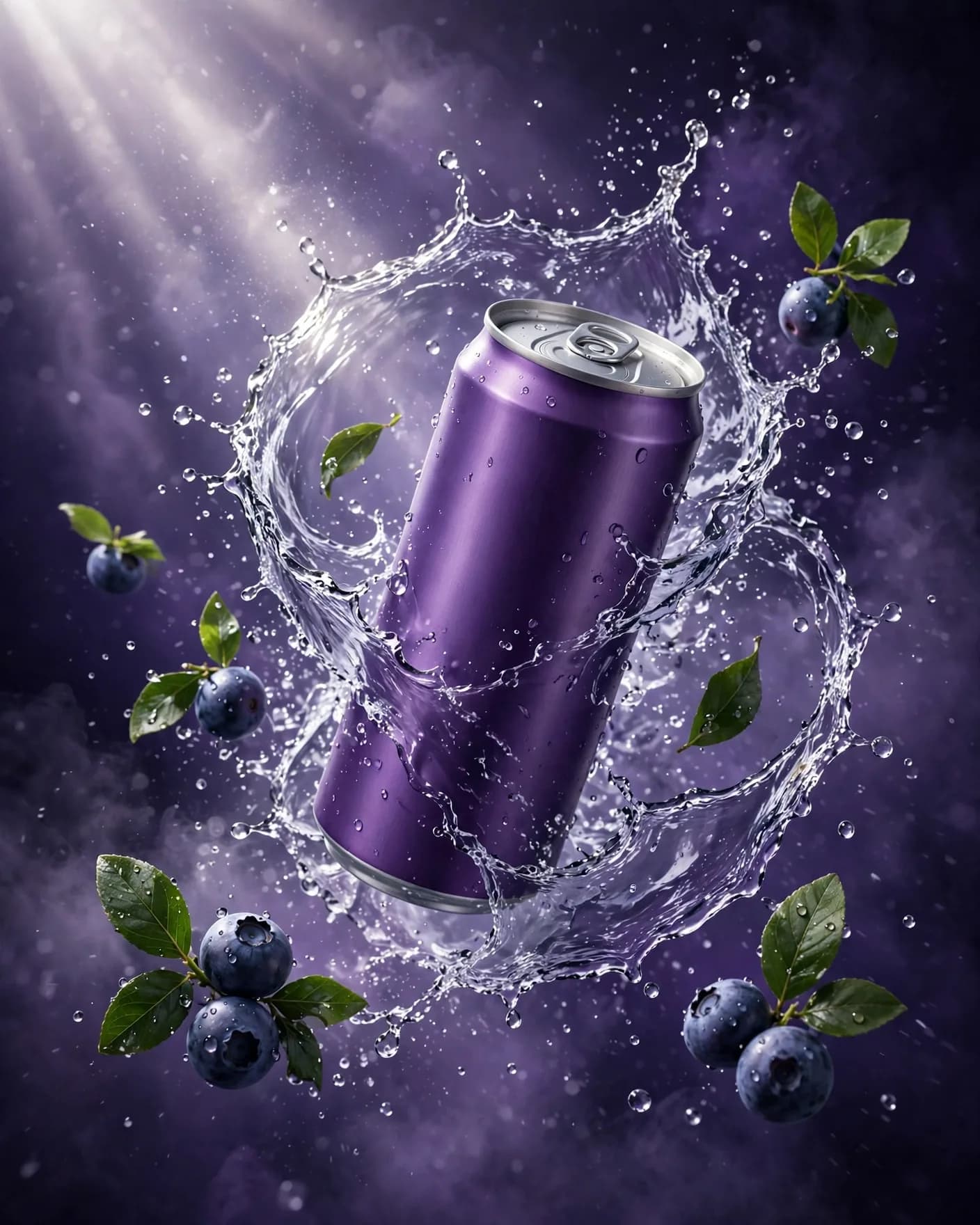 Energy Drink Splash Advertising Poster Prompt