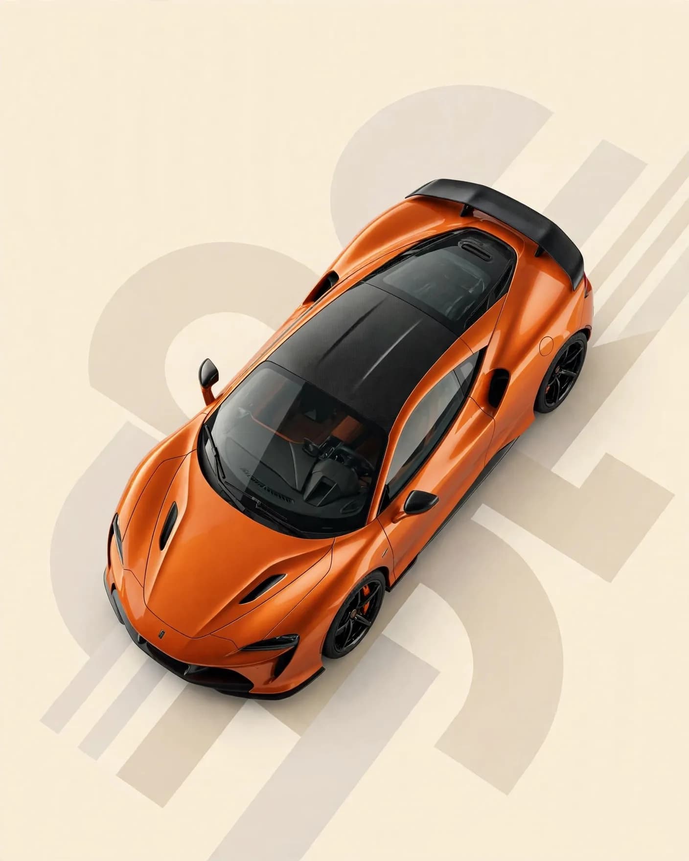 Aerial Performance Car Typography Poster Prompt