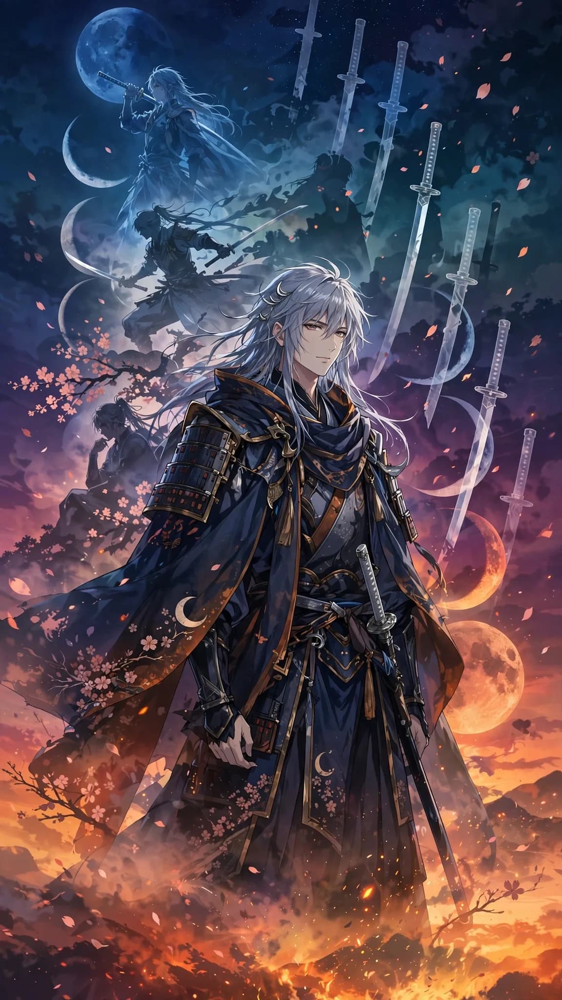 Anime Key Visual Poster Prompt — Hero's Journey Timeline