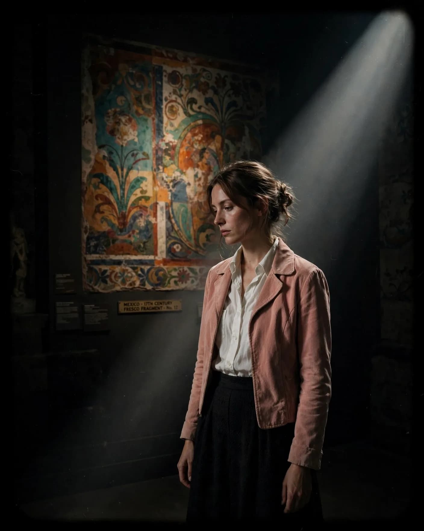 Cinematic Museum Spotlight Editorial Portrait Prompt