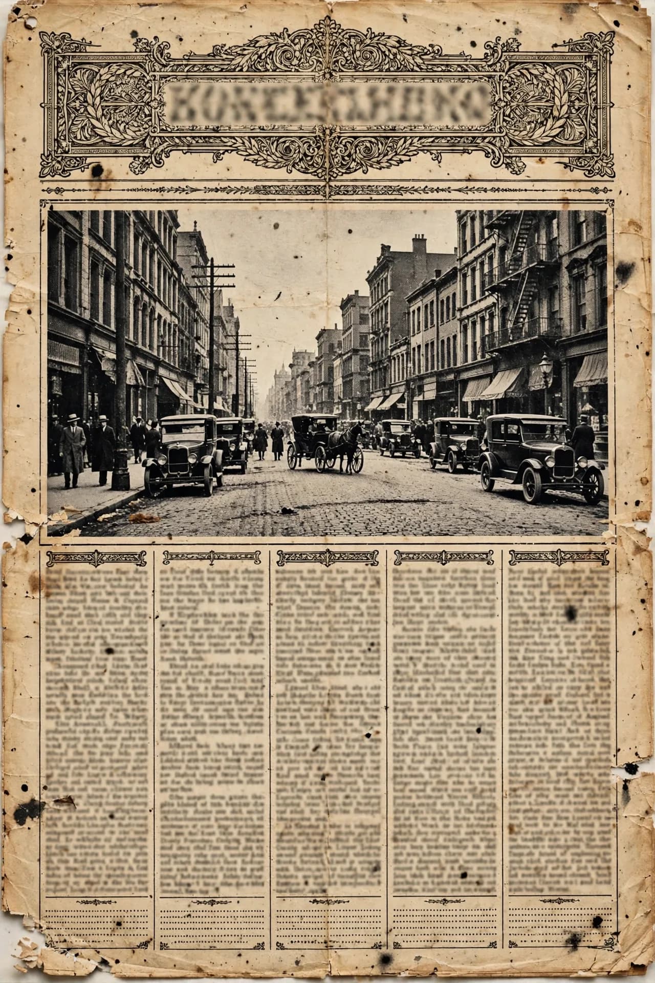 Vintage Newspaper Front-Page Design Prompt