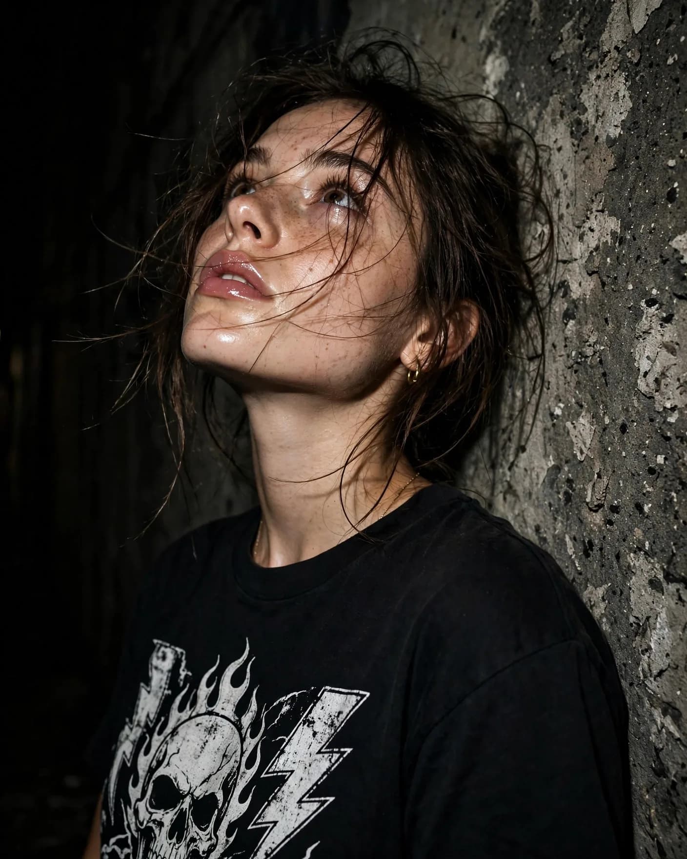 Flash Lit Streetwear Editorial Portrait Prompt