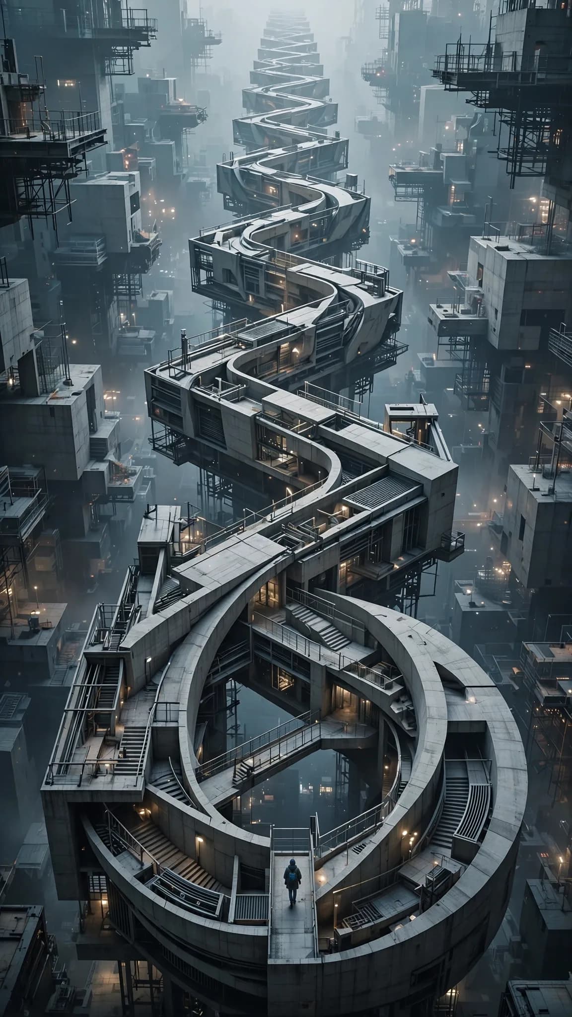 Perspective Typography Poster Prompt — 3D Letterform Space