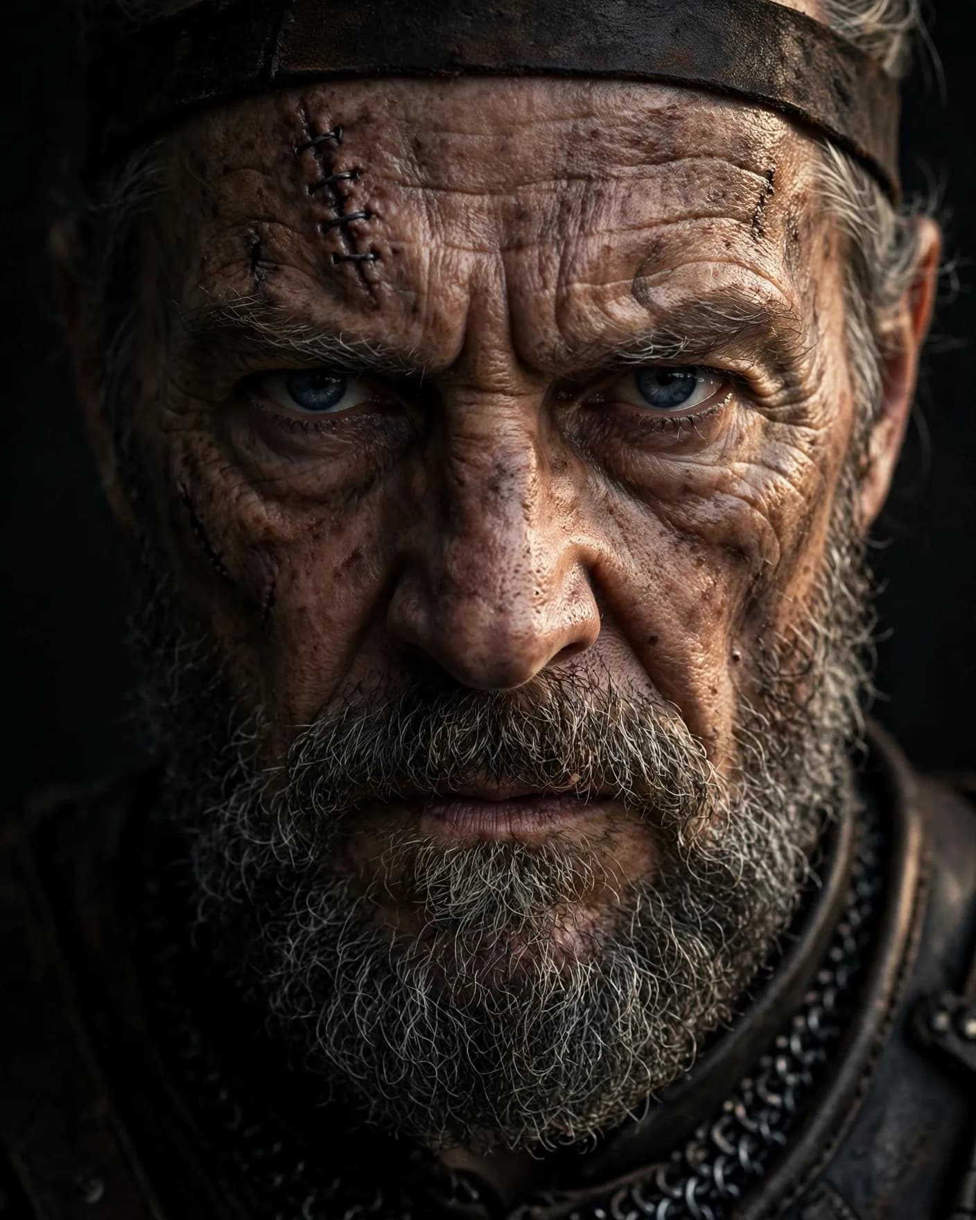 Medieval Warrior Portrait Prompt — Battle-Hardened Elder