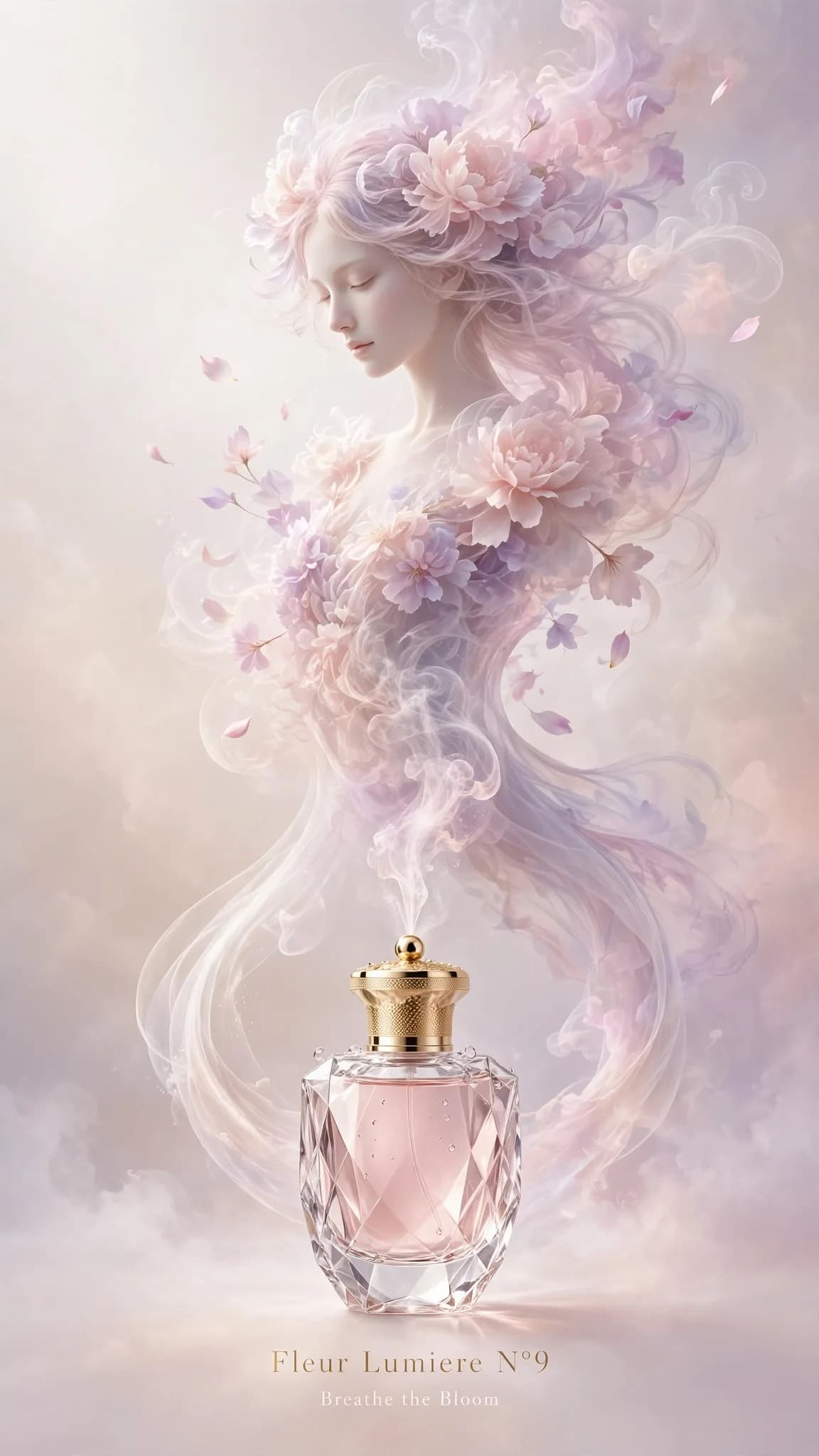 Floral Fantasy Perfume Campaign Poster Prompt