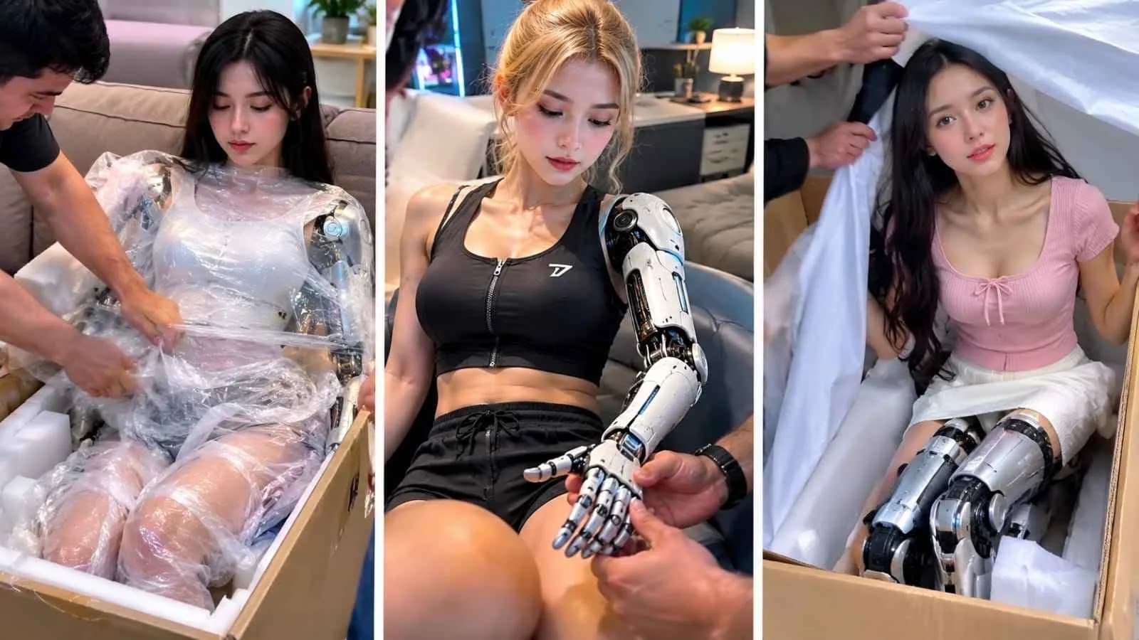 Hyper-Realistic Robo Girl Unboxing Video Formula