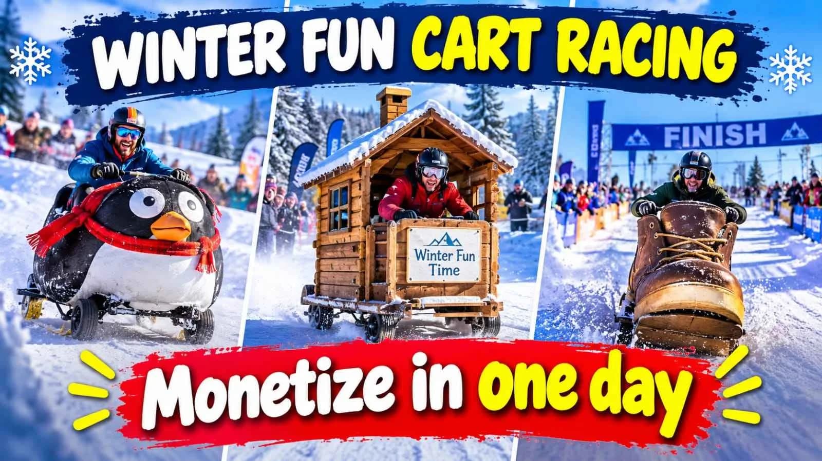 Crazy Winter Cart Race viral tiktok idea complete workflow