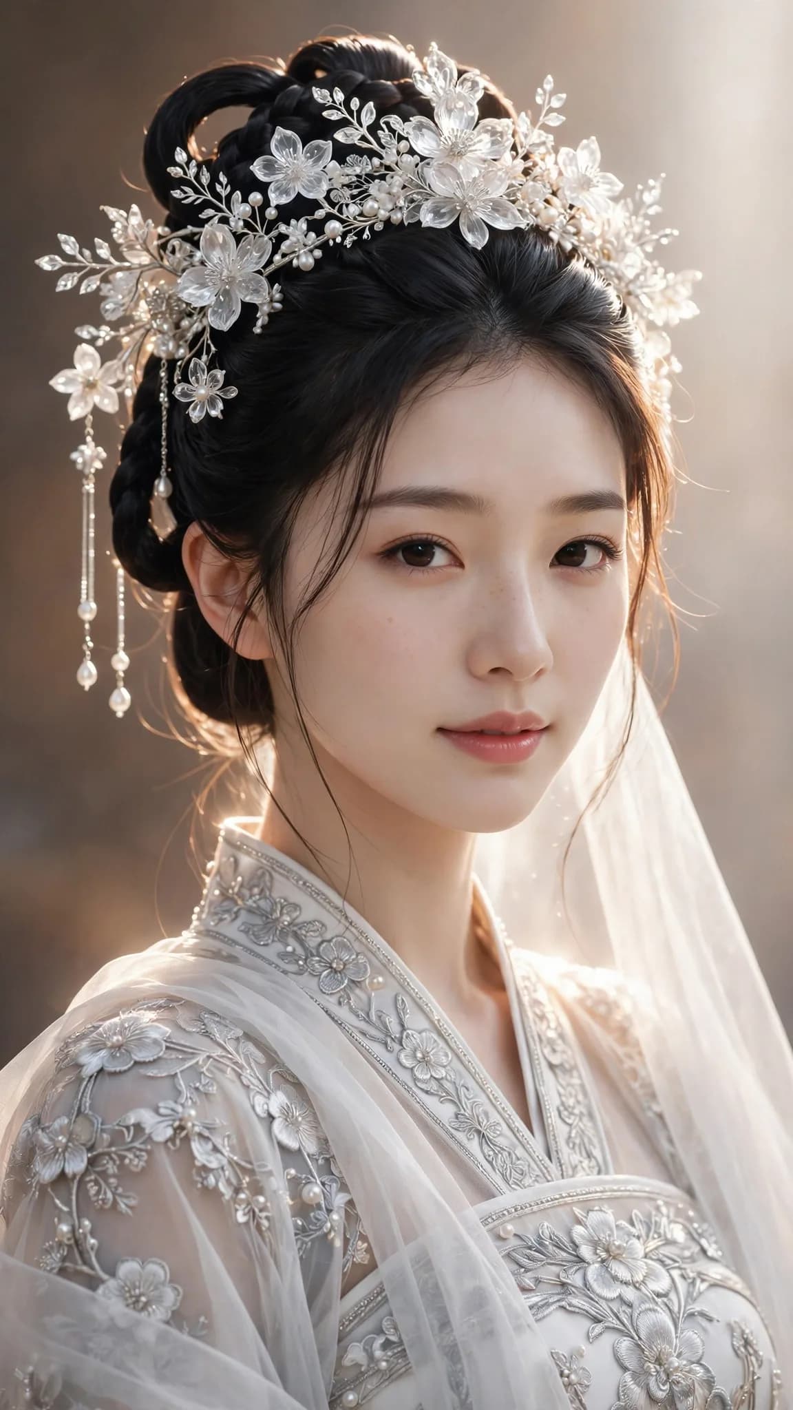 Ethereal Ceremonial Portrait Prompt — Cinematic Fantasy Beauty Photography