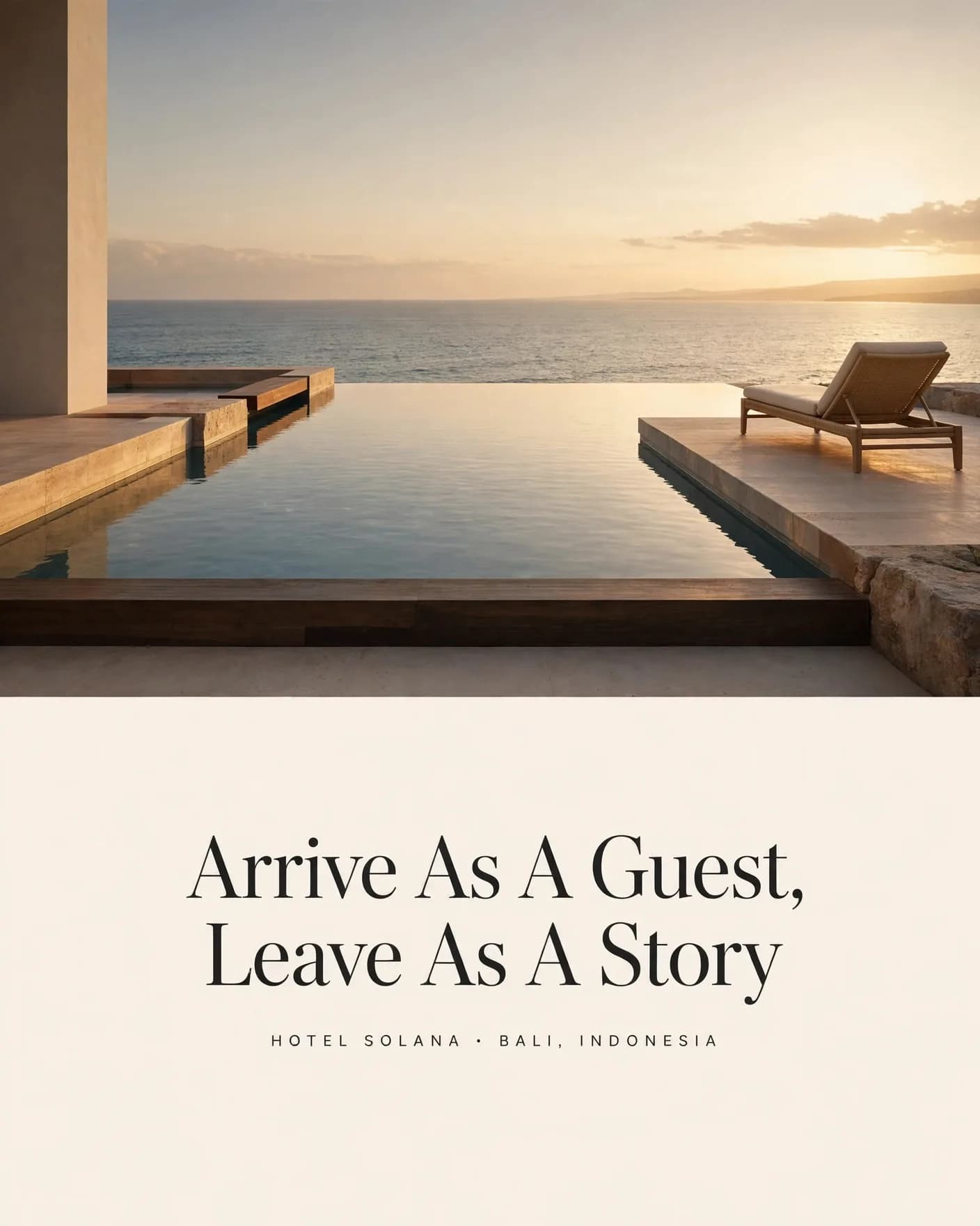 Boutique Hotel Poster Prompt — Minimalist Luxury Travel Campaign