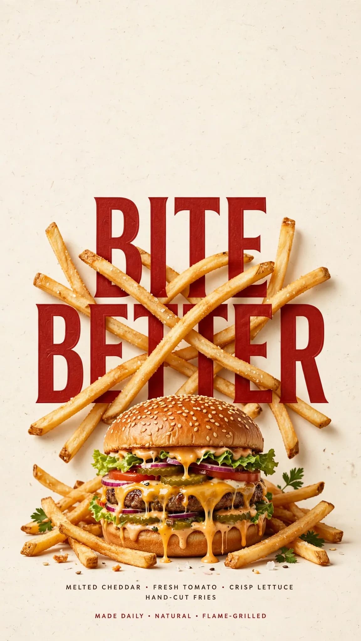 Food Typography Poster Prompt — Make Food Interact with Your Headline