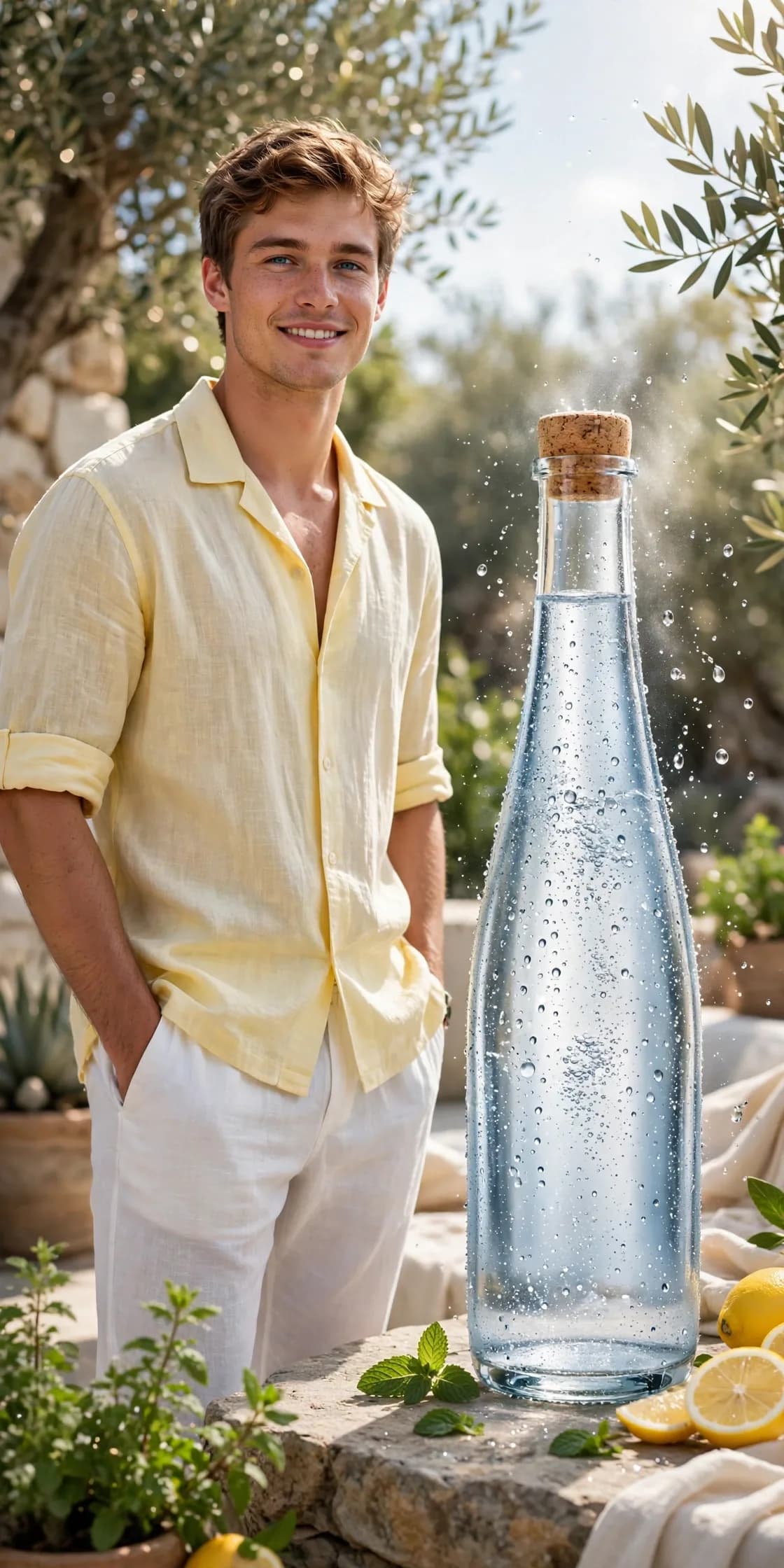 Premium Mineral Water Lifestyle Poster Prompt