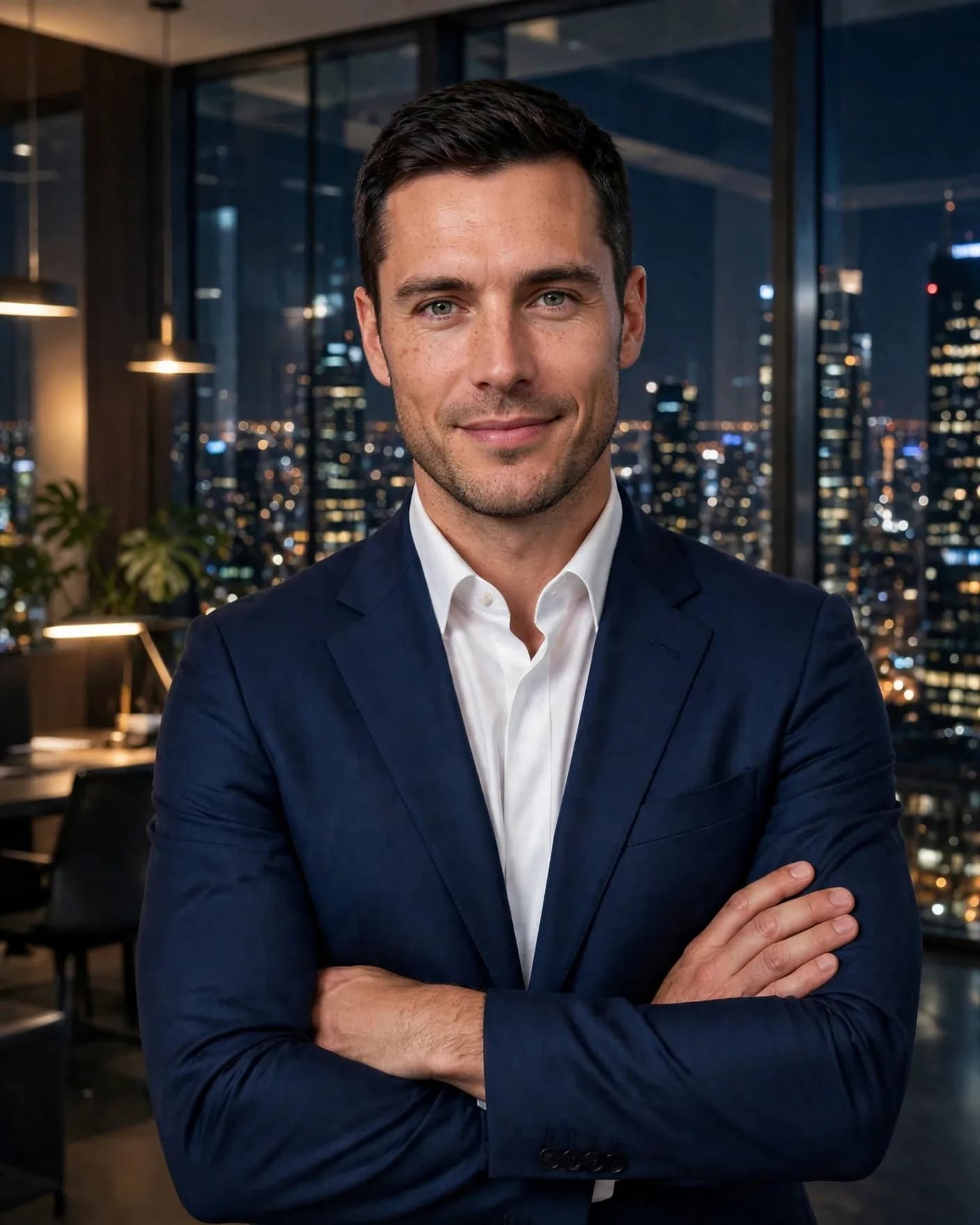 Luxury CEO Billionaire Office Portrait Face Swap Editable AI Prompt