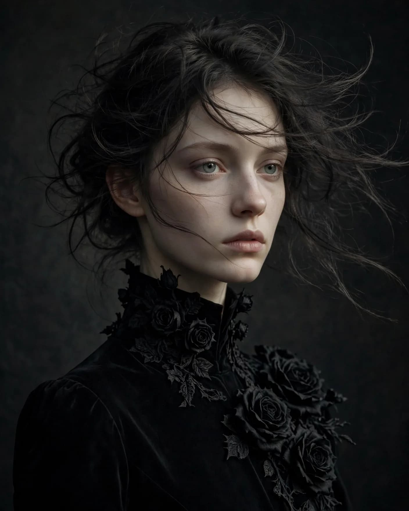 Gothic Elegance Couture Portrait Prompt