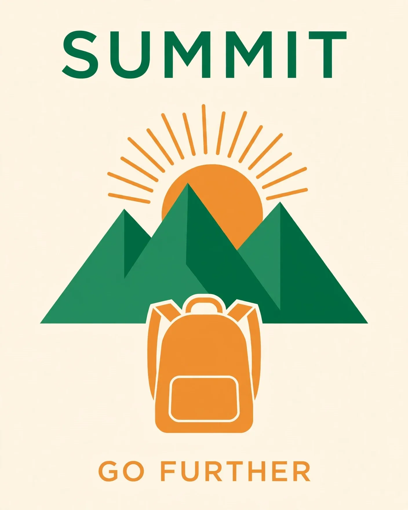 SUMMIT Minimalist Flat Vector Style Brand Poster — Editable AI Prompt