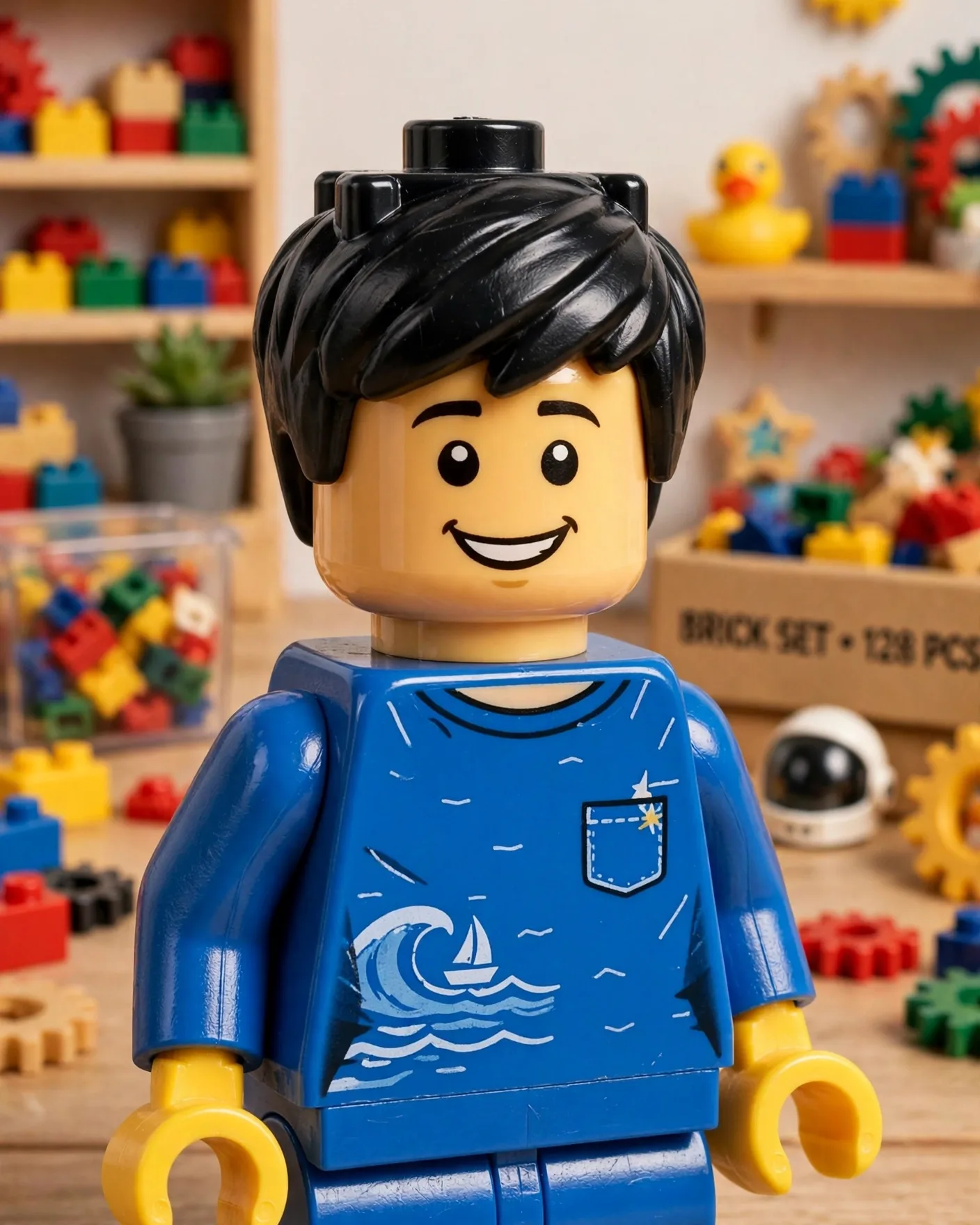 Turn Your Photo Into a LEGO-Style Toy Figure Portrait | Editable AI Prompt