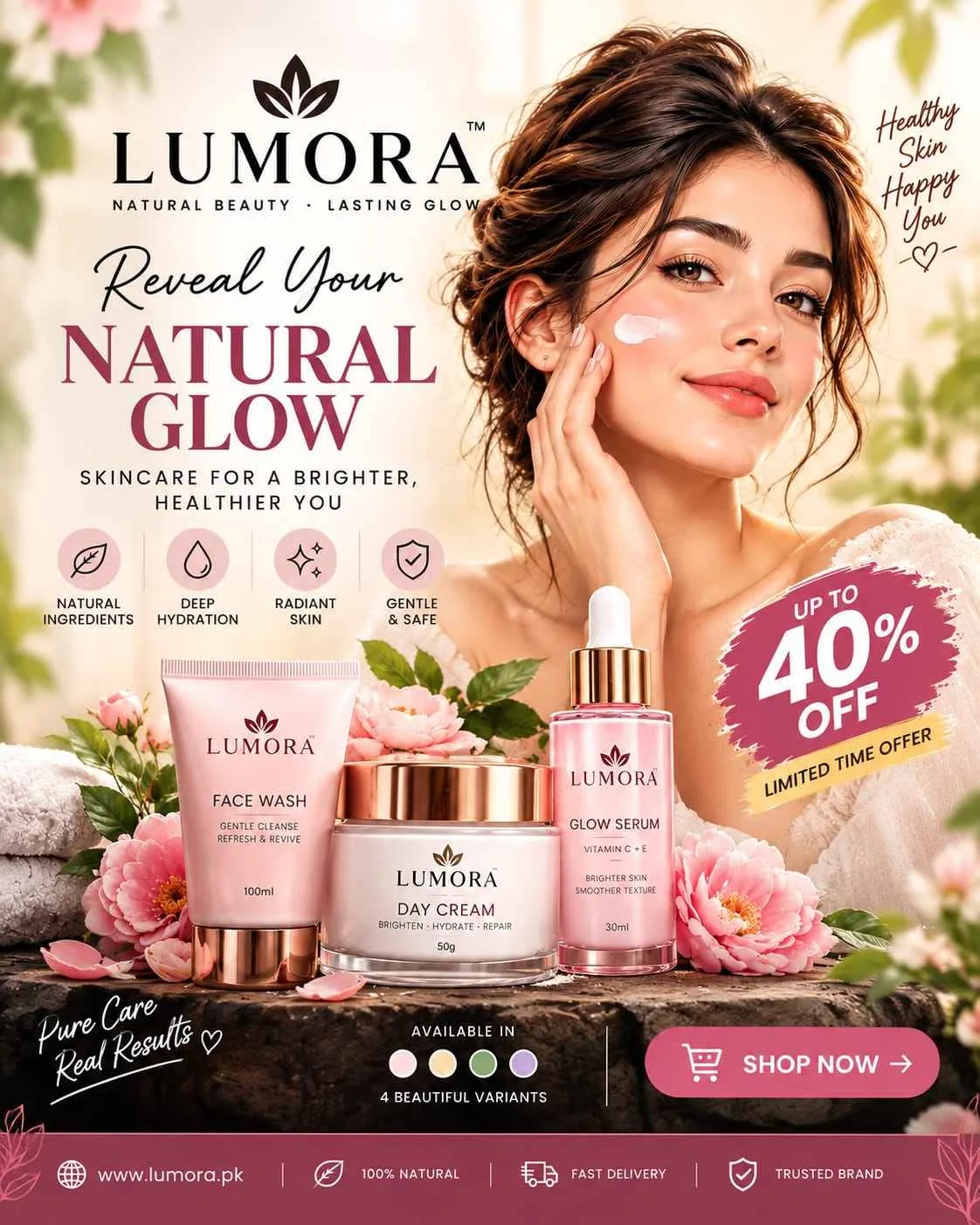 💄 Premium Skincare Product Advertising Poster — Editable AI Prompt