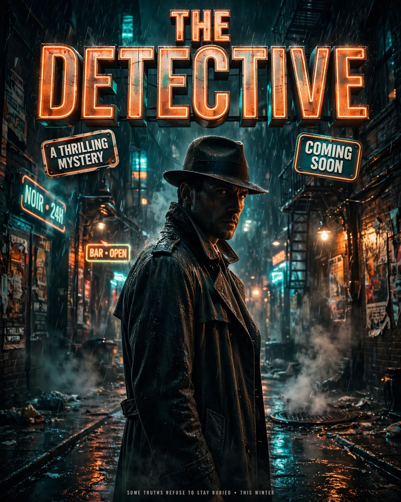 Movie Poster Style Portrait — Cinematic Character Art | Editable AI Prompt