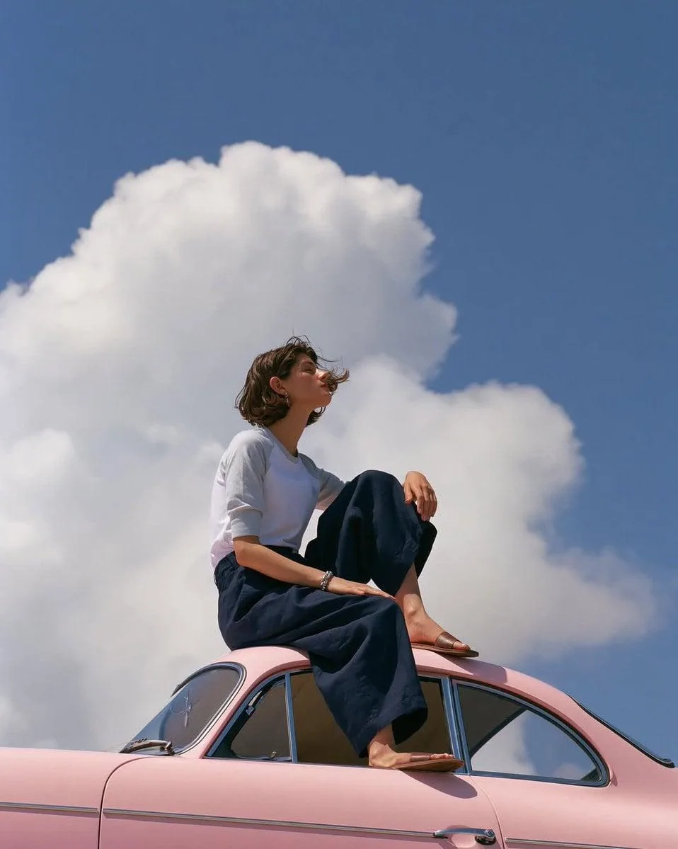 Dreamlike Vintage Porsche Fashion Editorial AI Prompt