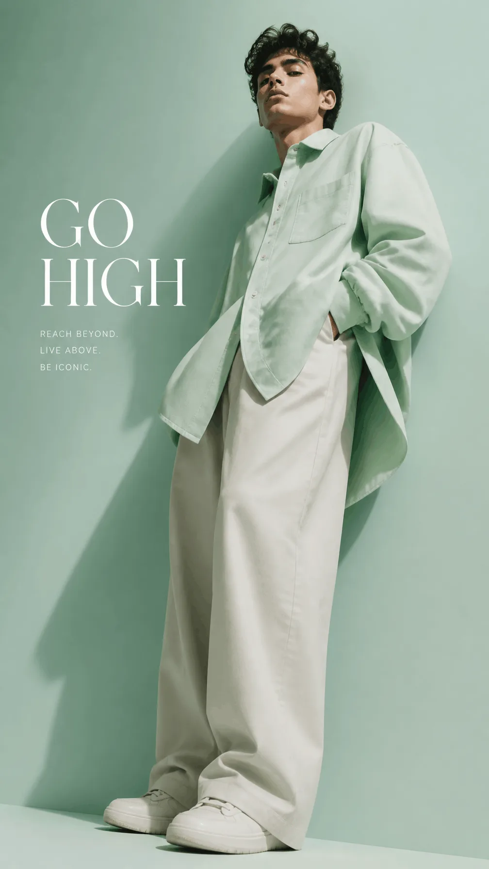Go High Mint Luxury Editorial Fashion AI Prompt