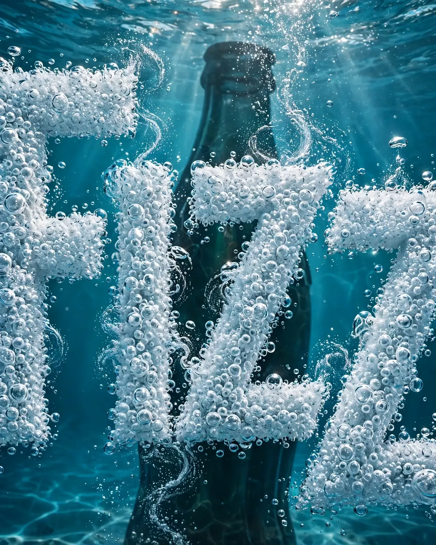 FIZZ Sparkling Soda Campaign — Bold Typography Drink Key Visual | Editable AI Prompt