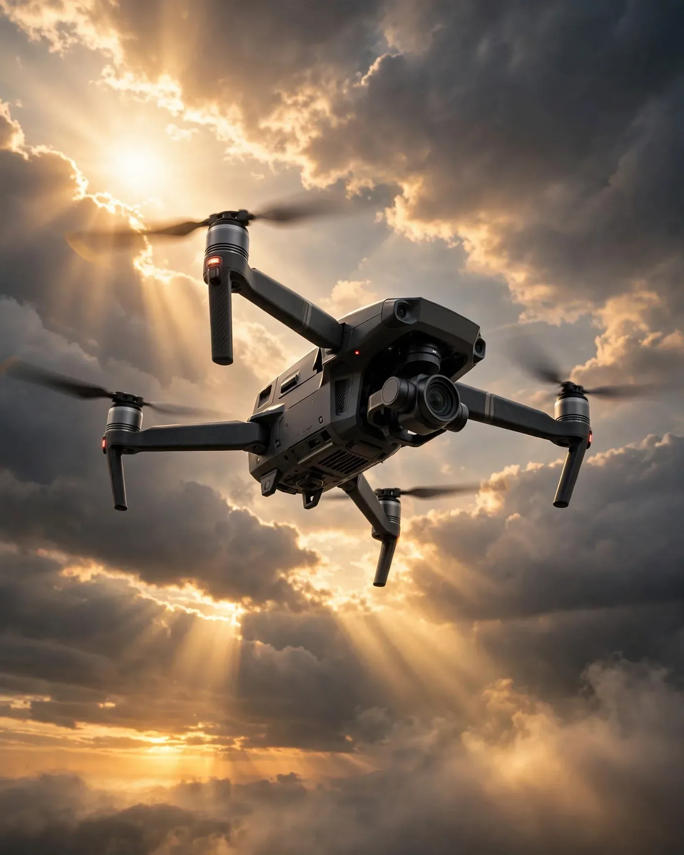 Fly China Camera Drone Sky Campaign — Premium Electronics Brand Poster | Editable AI Prompt