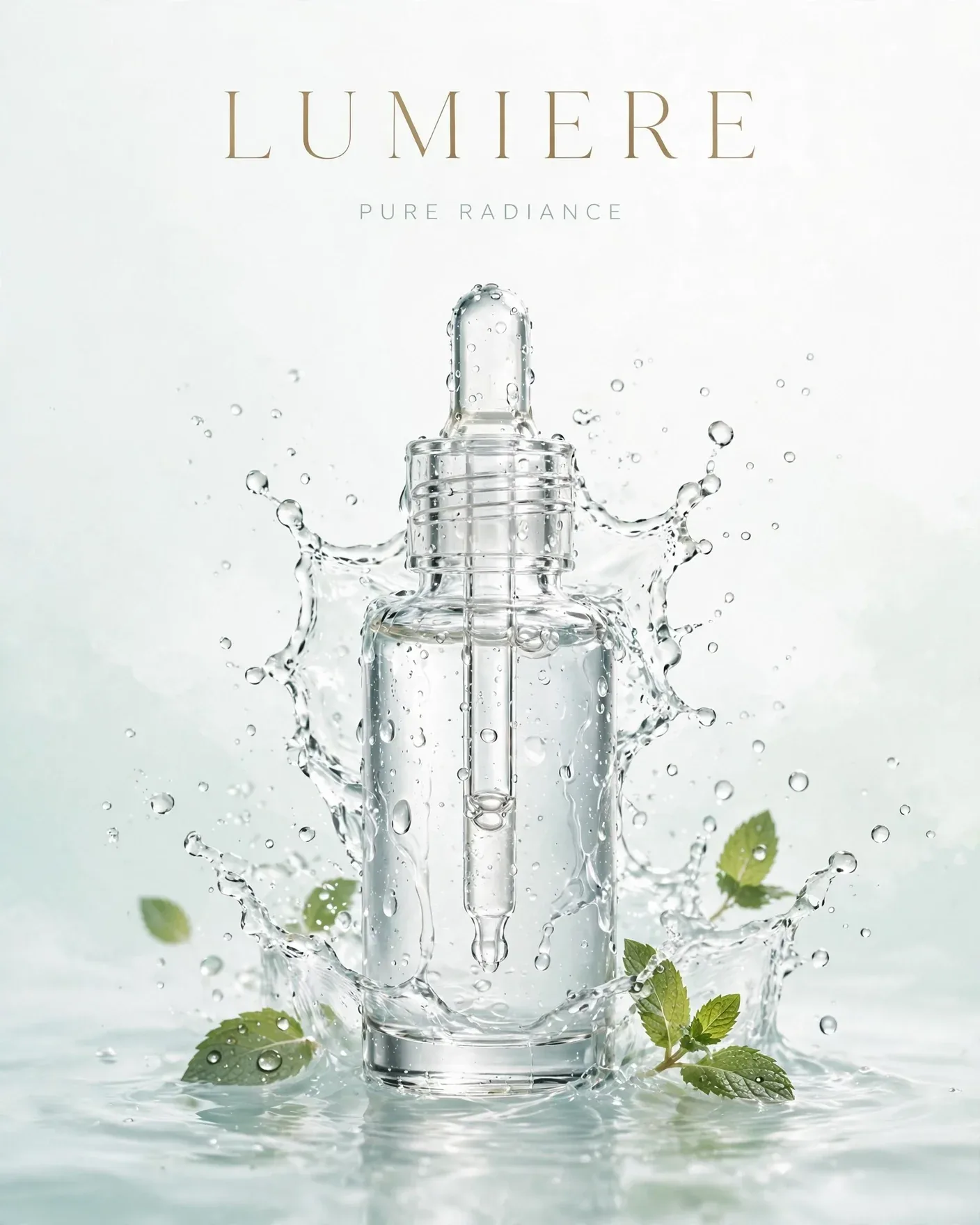 LUMIERE Skincare Brand Poster — Editable AI Prompt