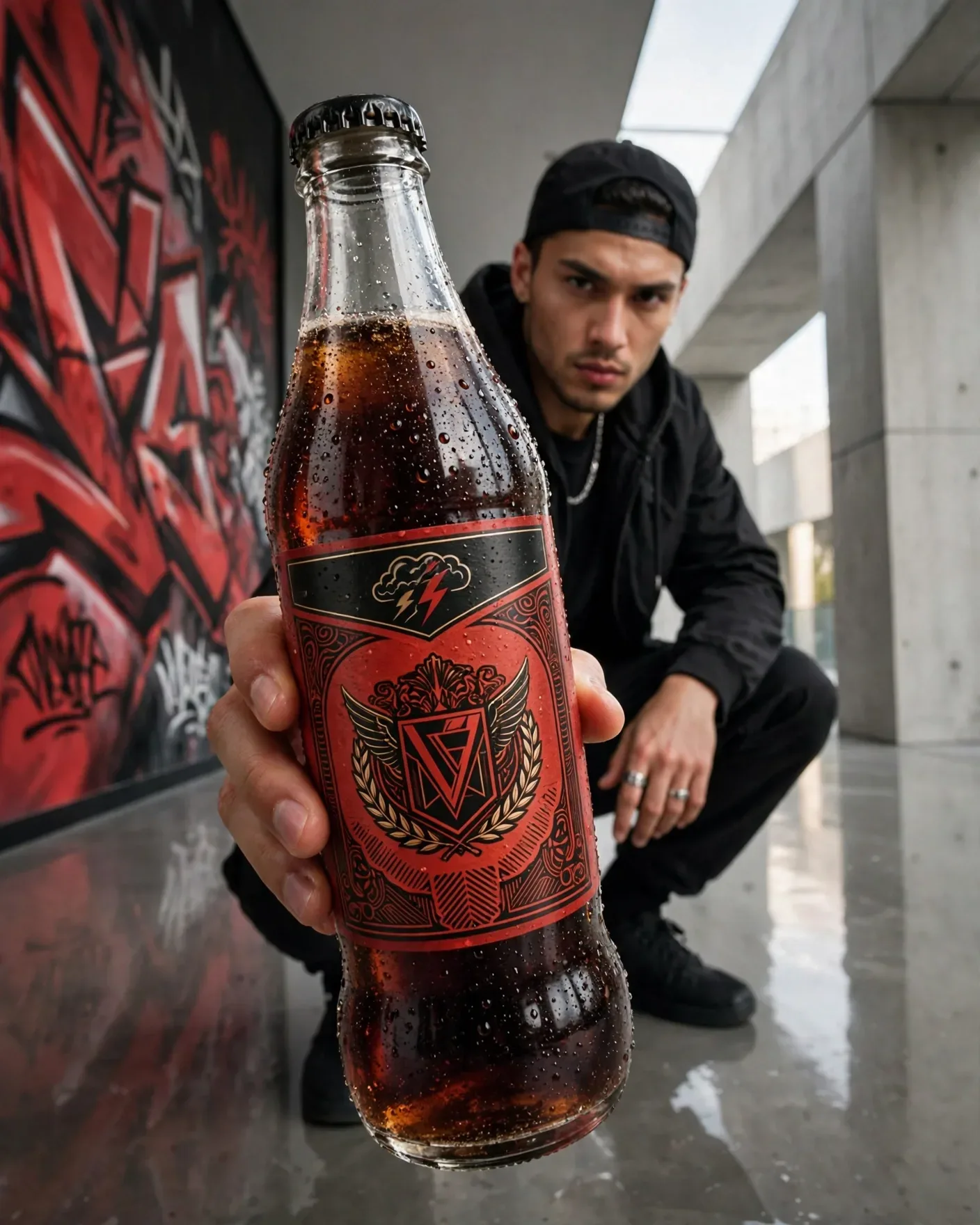 Cola Lifestyle Beverage Campaign — Premium Product Advertisement Poster | Editable AI Prompt