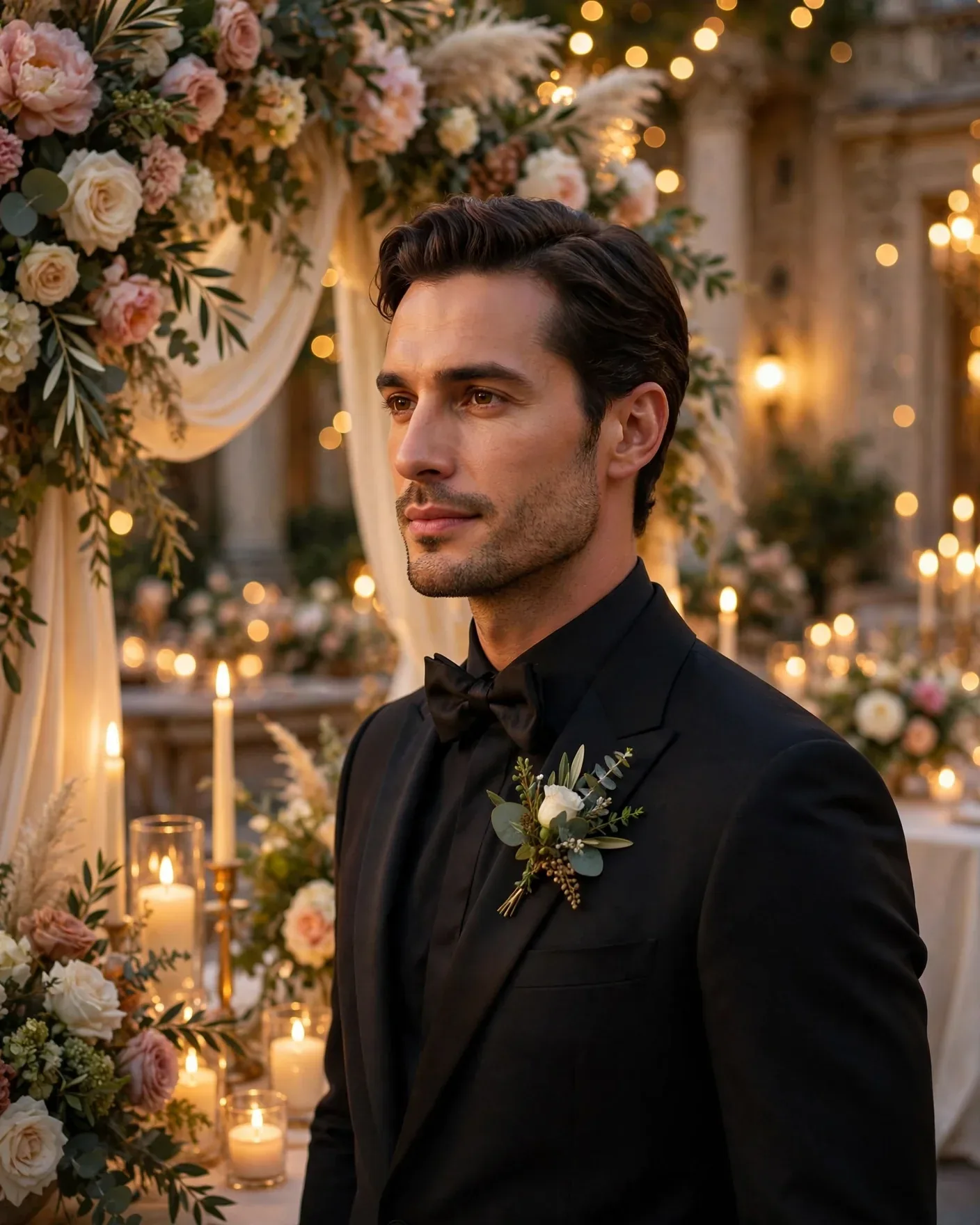 Wedding Elegance Portrait — Your Face in Formal Luxury | Editable AI Prompt