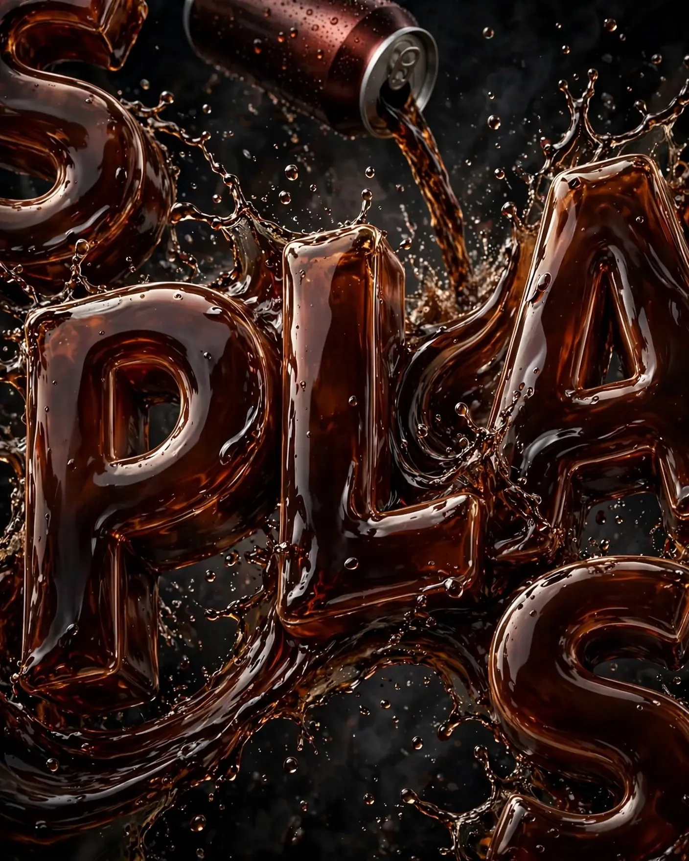 SPLASH Cola Campaign — Bold Typography Drink Key Visual | Editable AI Prompt