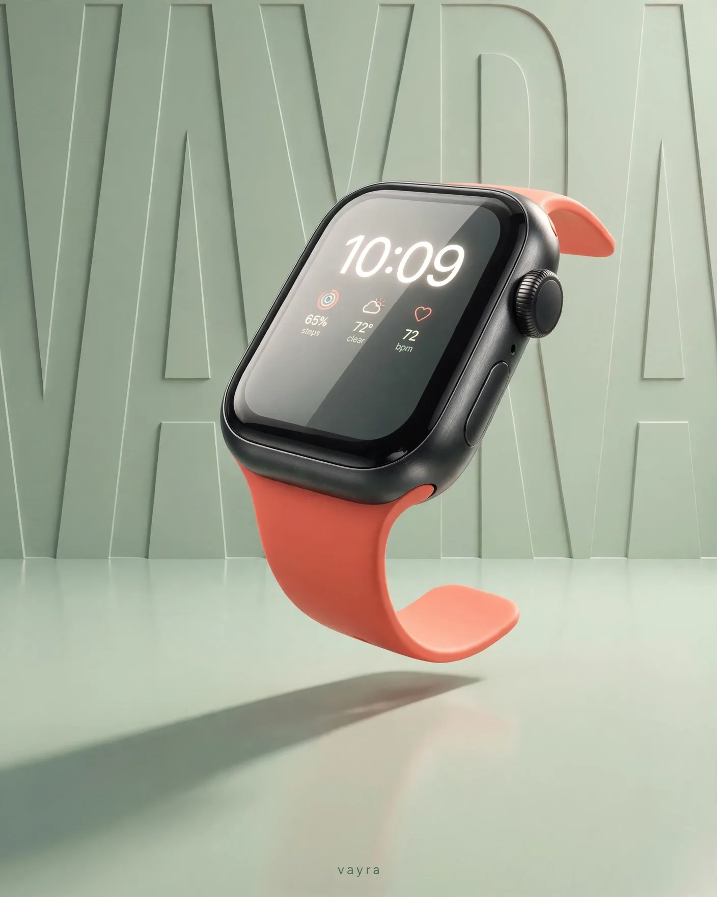 Oversized Smartwatch Minimalist Ad Prompt — Surreal Tech Poster