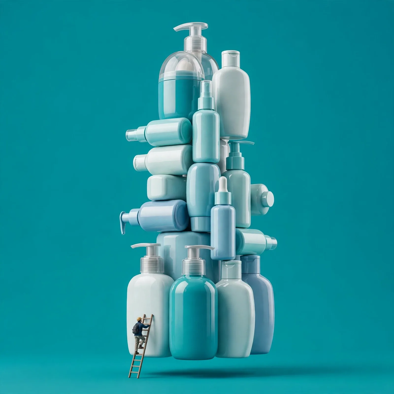 Surreal 3D Brand Advertisement Prompt (Miniature Person Concept)