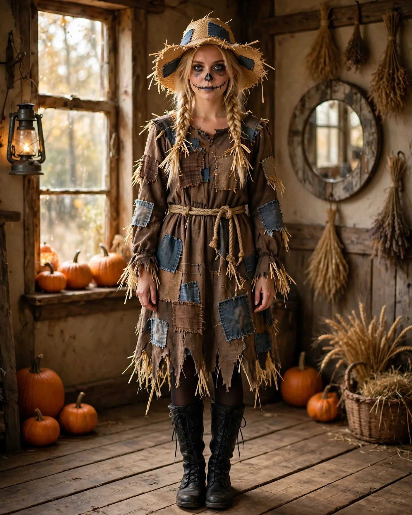 Scarecrow Halloween Look Self Swap Editable AI Prompt