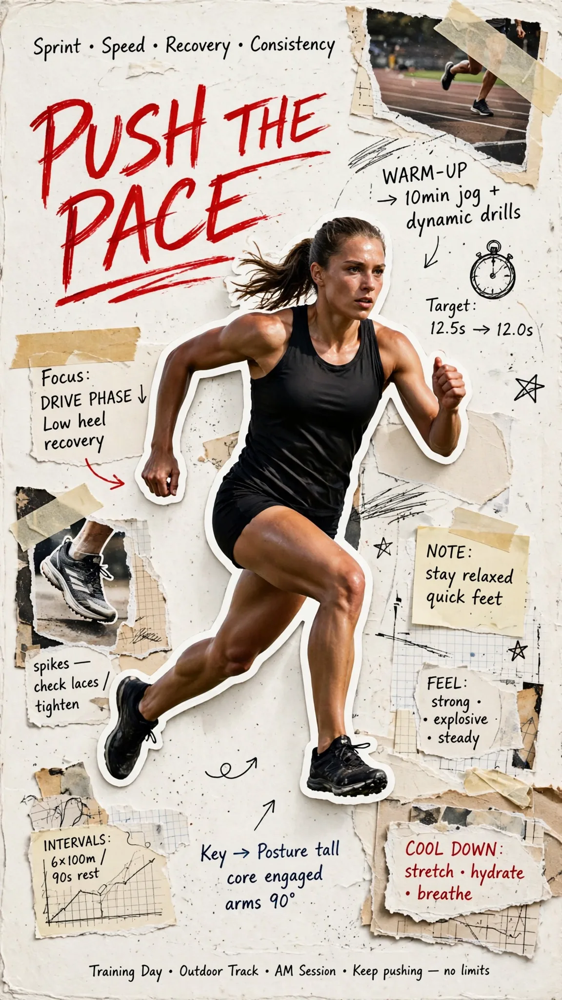 Scrapbook Collage Action Sports Poster Prompt