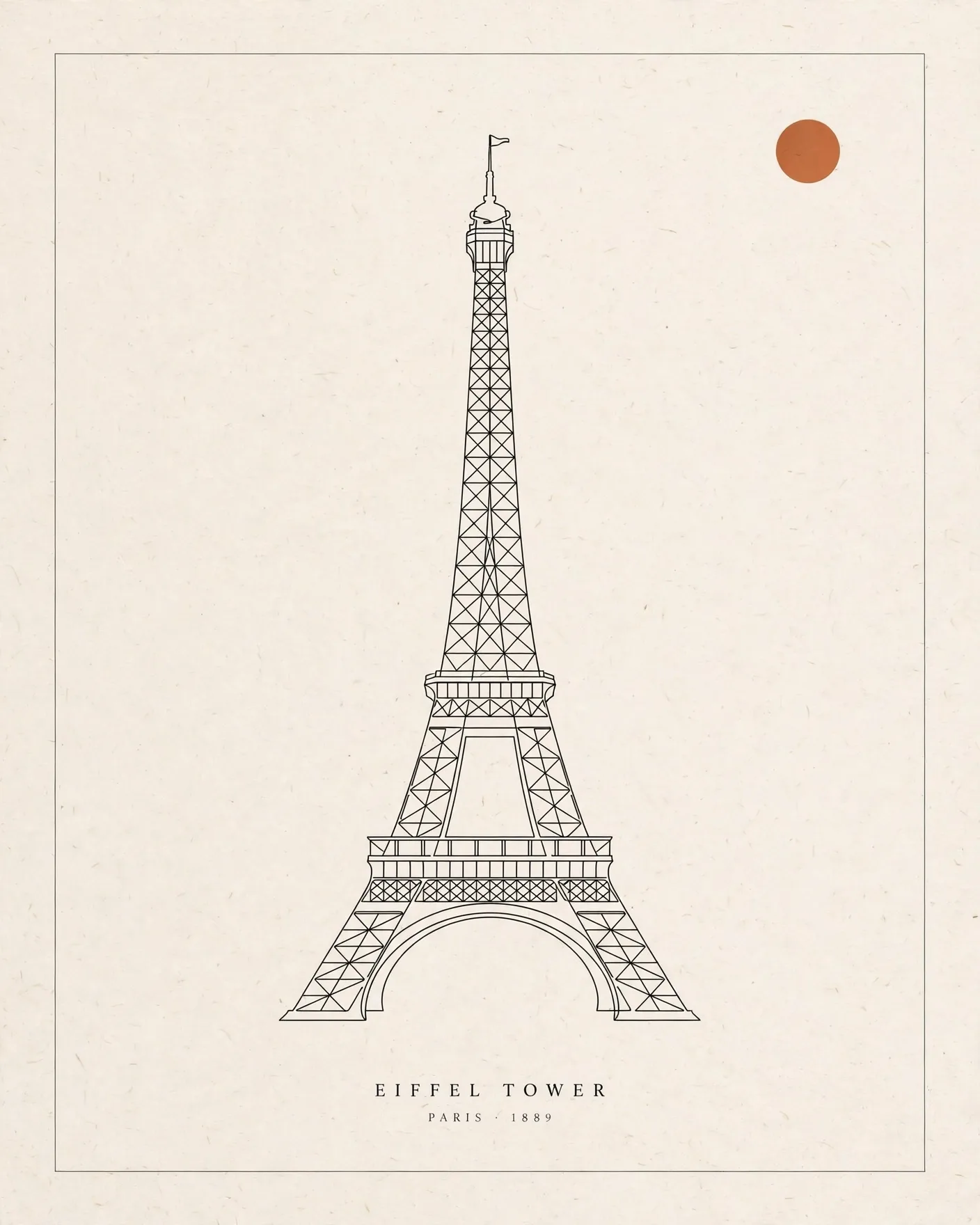 Architectural Line-Art Poster Prompt — Minimalist Building Series (4:5)