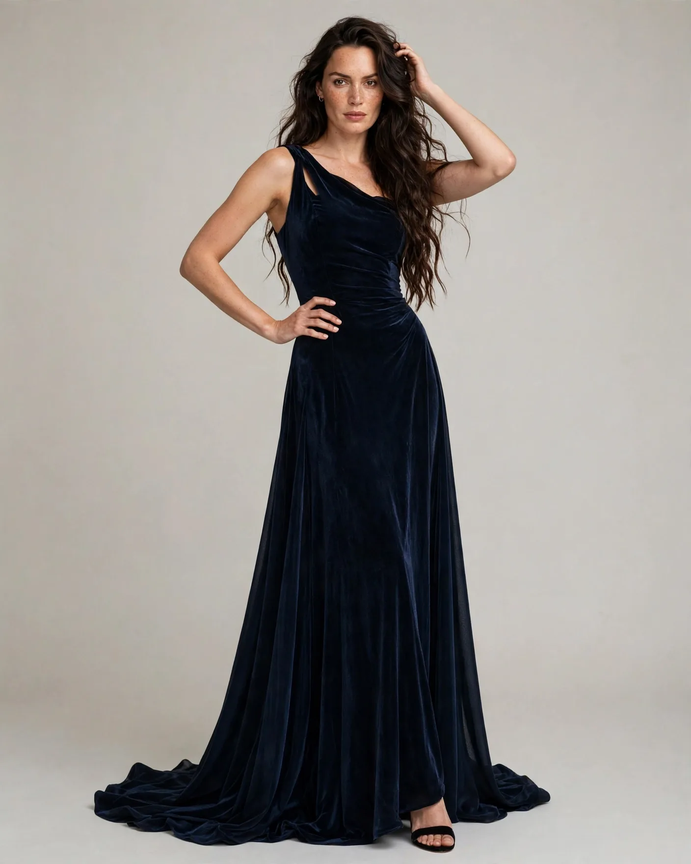 Studio Fashion Evening Gown Portrait AI Prompt