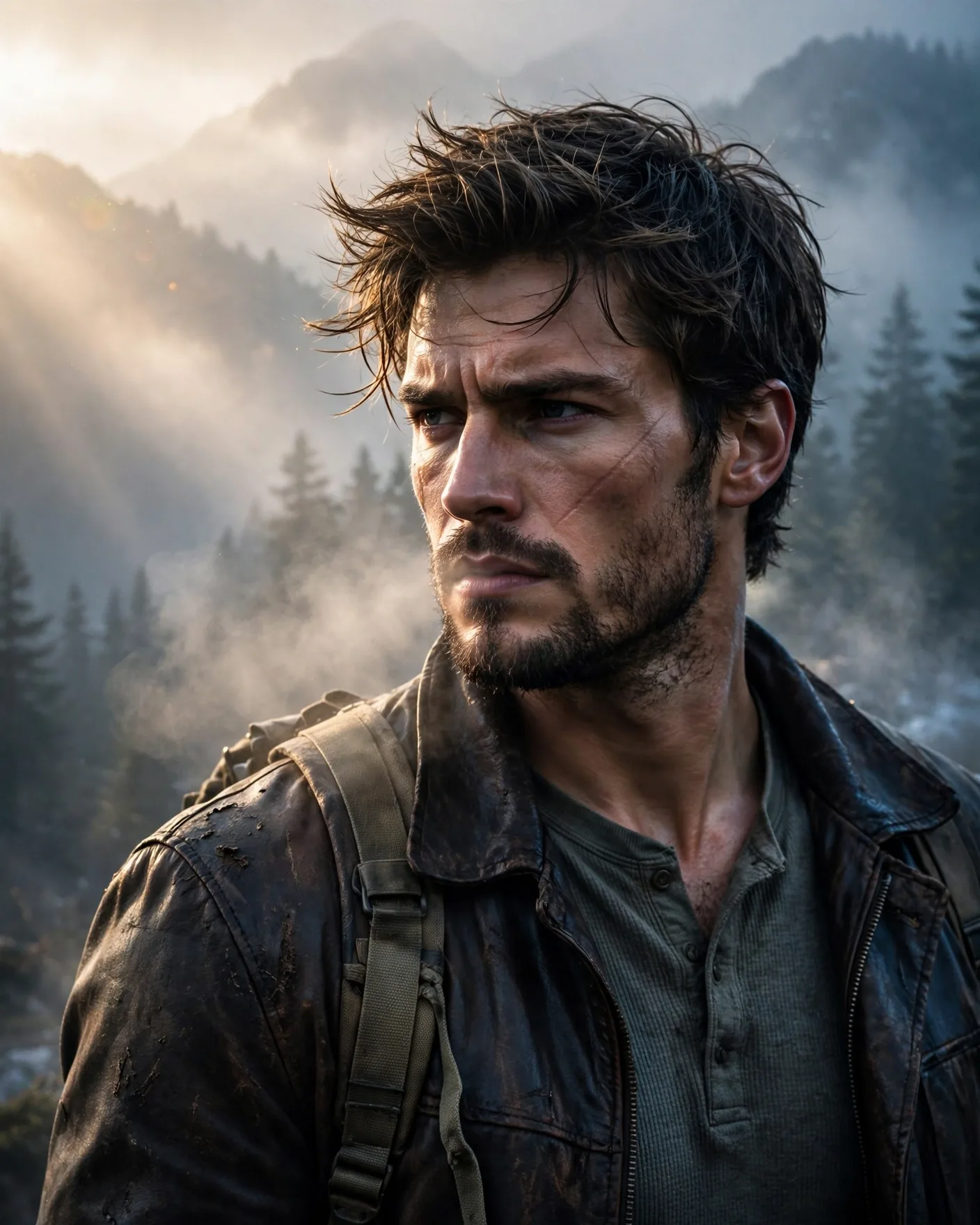 Rugged Mountain Adventure Portrait Prompt — Cinematic Explorer