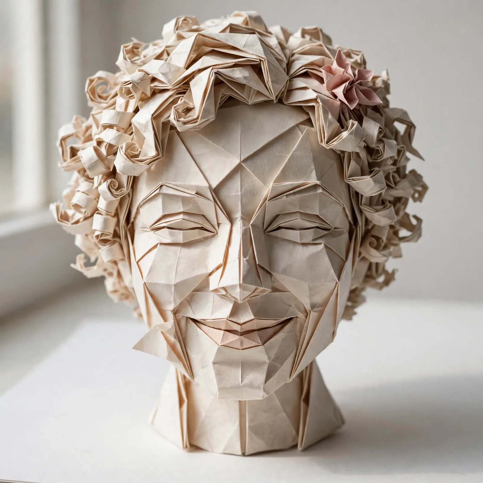 Origami Paper-Fold Portrait Prompt — Person as Paper Sculpture